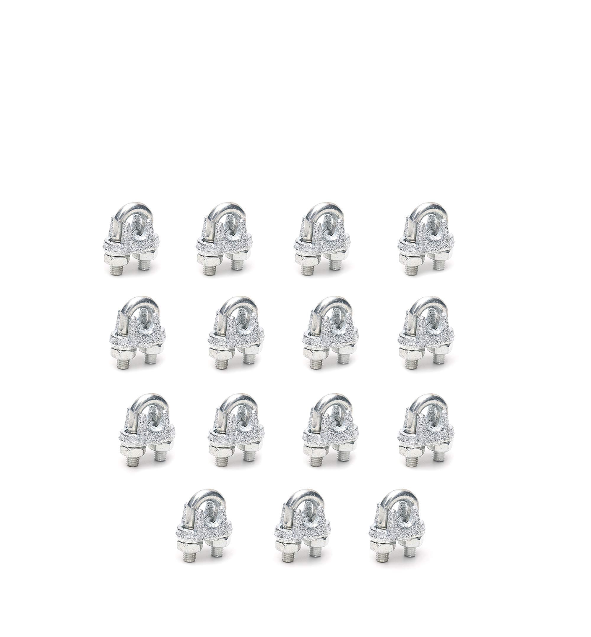 15 Pack 3/8" Galvanized Wire Rope Clamps