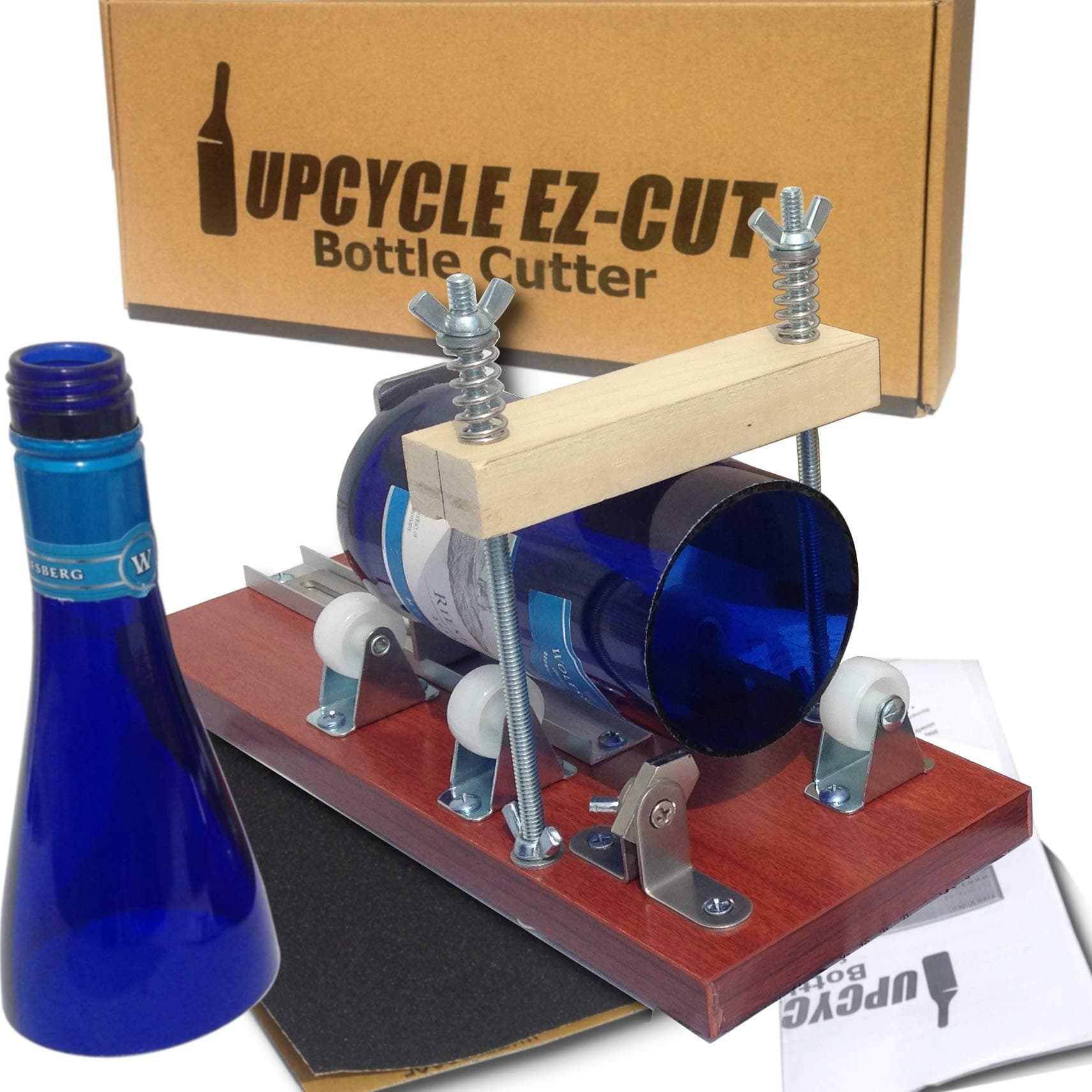 Glass Bottle Cutter SelfScoring System: New Precision Bottle Cutting Machine for Perfect Cuts, Spring-Force Technology