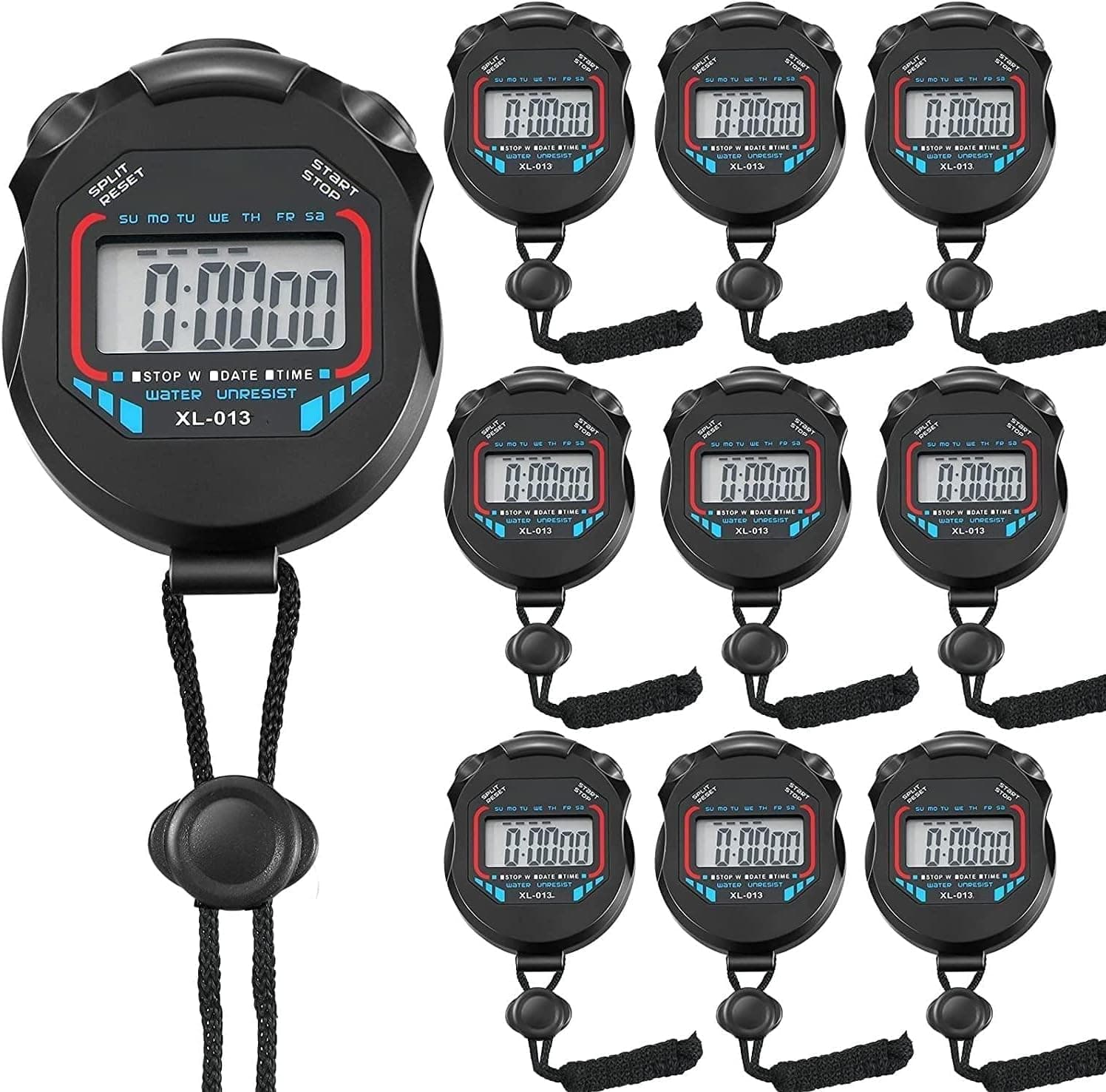 Waterproof Stopwatch Digital Handheld Multi-Function Professional Electronic Chronograph Sports Stopwatch Timer Stop Watch (10)