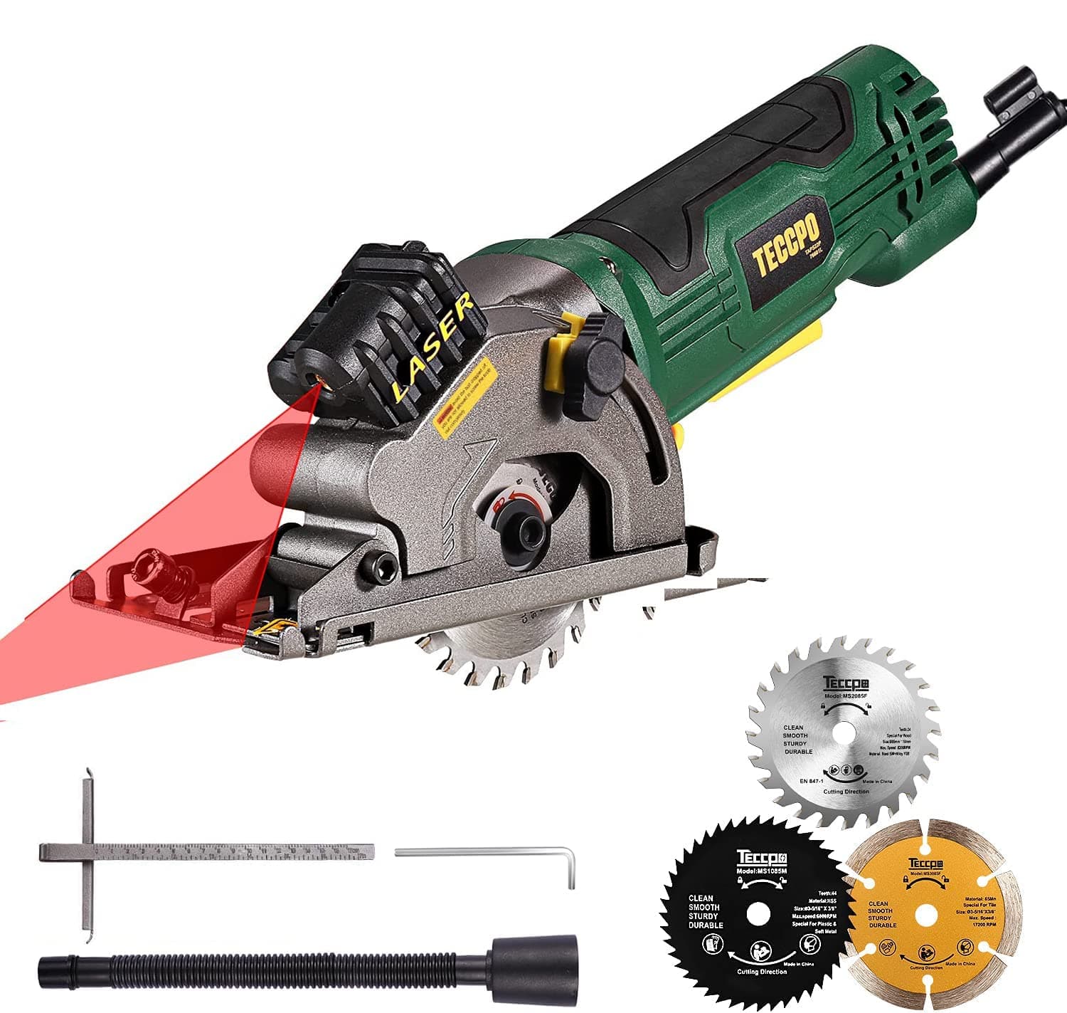 4.8Amp Mini Circular Saw with 3 blades