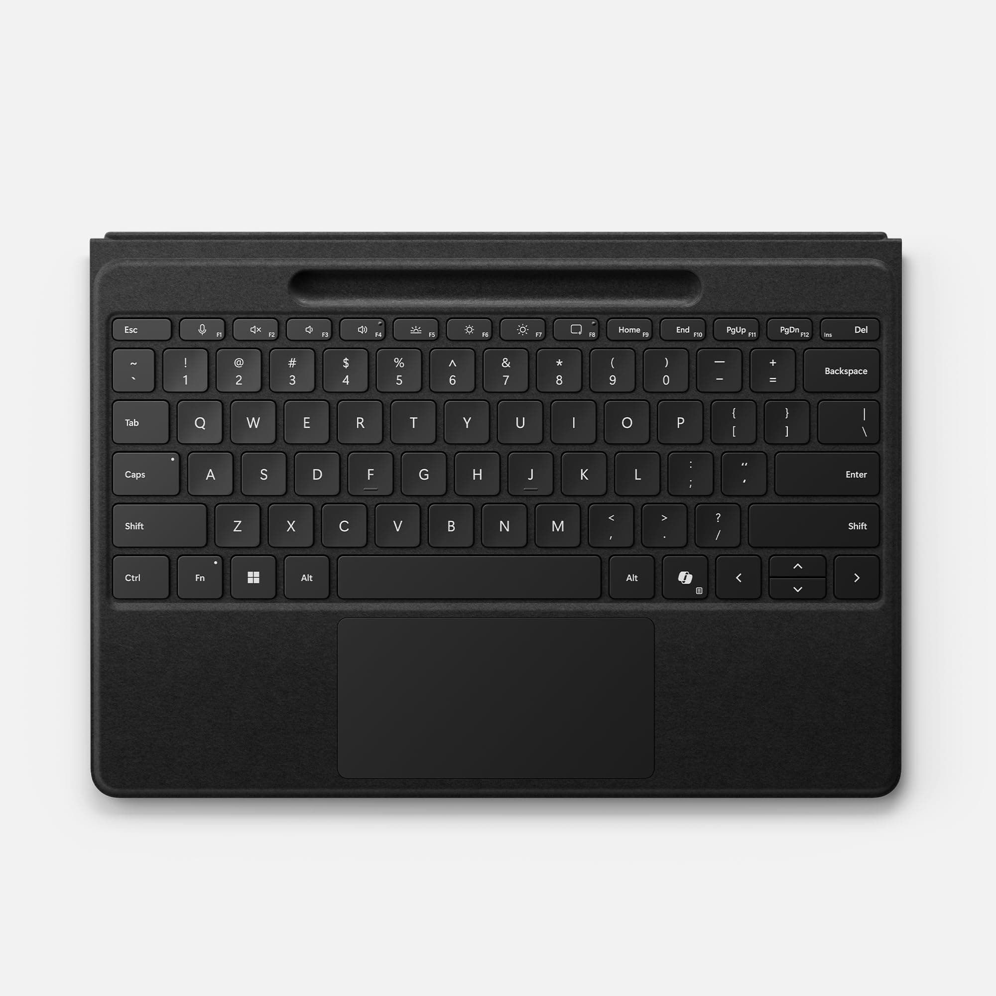 Microsoft Surface Pro Flex Keyboard with Pen Storage Alcantara Keyboard for Surface Pro Copilot+ (11th Edition), Pro 9 and 8, Windows 11 Copilot+ PC, Black