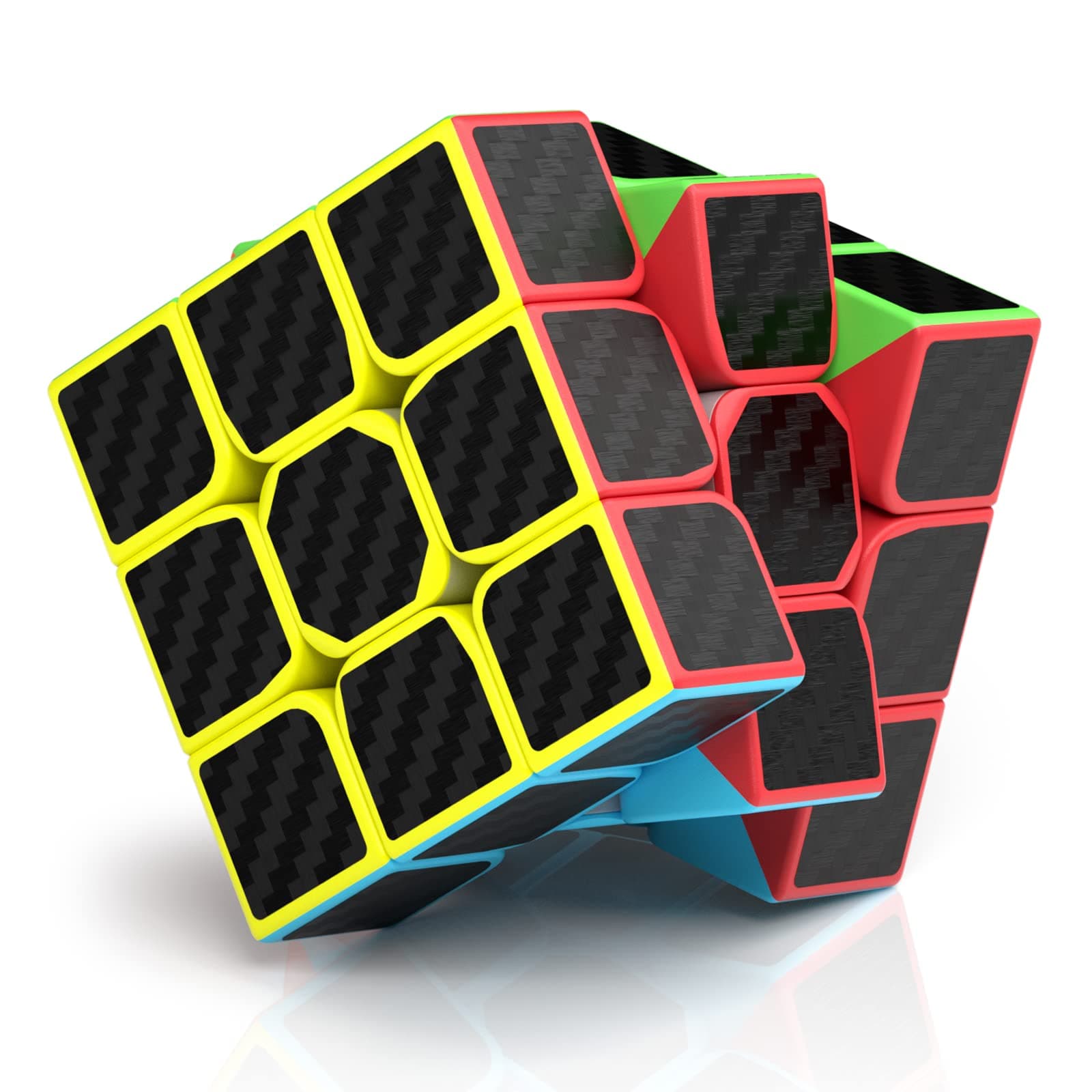 – ROXENDA Speed Cube, Magic Puzzle Cube Super-durable Carbon Fiber Sticker with Vivid Colors for Kids (3x3x3)