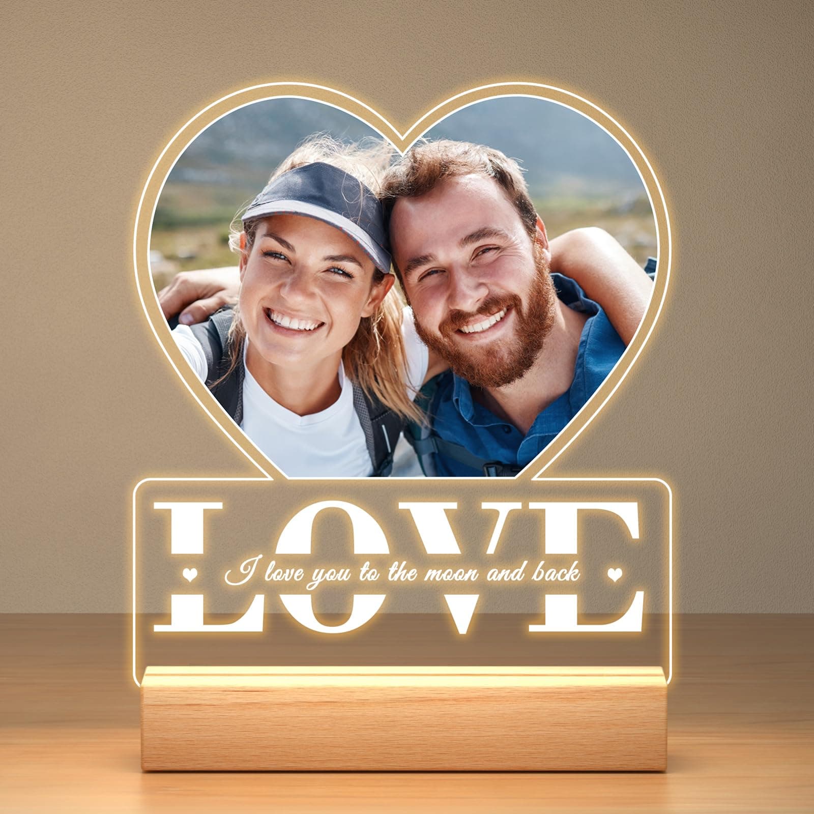 Custom Picture Frames, Personalized Photo Frame, Customized Picture Frame, Personalized Anniversary Birthday Gifts for Women Men Him Her Girlfriend Boyfriend Couple Wife