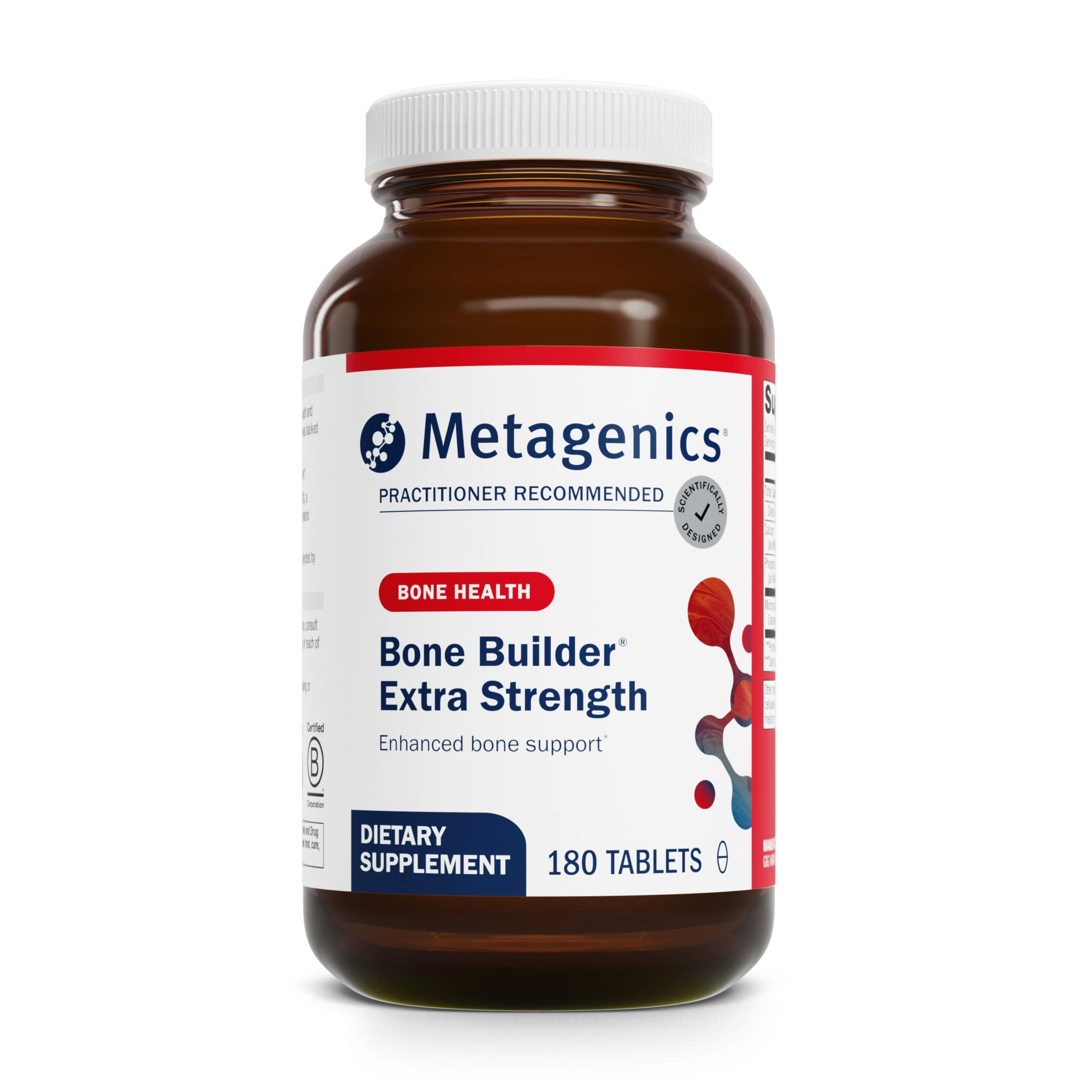 Metagenics Bone Builder Extra Strength - Microcrystalline Hydroxyapatite Concentrate (MCHC) with Calcium & Phosphorus - Supports Bone Density & Strength - Non-GMO & Gluten-Free - 180 Tablets