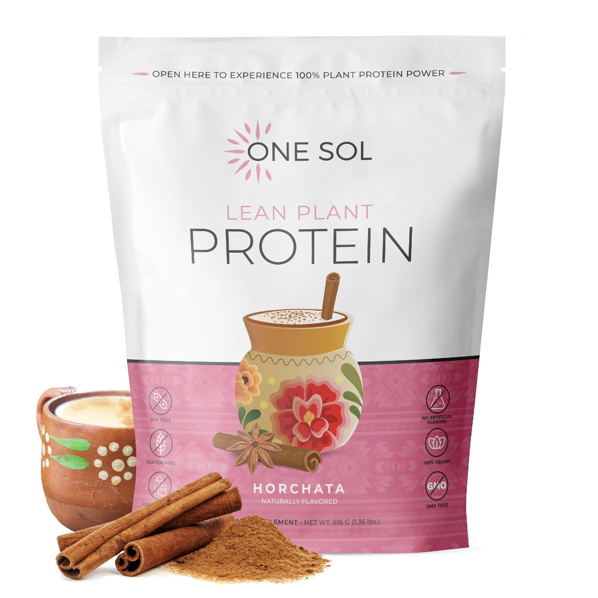Lean Plant-Based Protein Powder, Pea & Brown Rice Protein, Low Carb, Vegan Friendly - Gluten, Lactose, & Soy Free - No Added Sugar, Non-GMO, Clean Nutrition, No Bloating (Horchata)