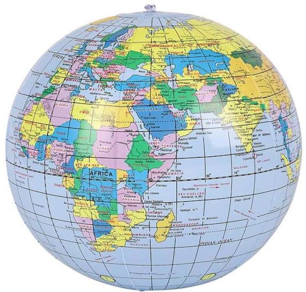 Rhode Island Novelty Inflatable Globe Replica 16-inch