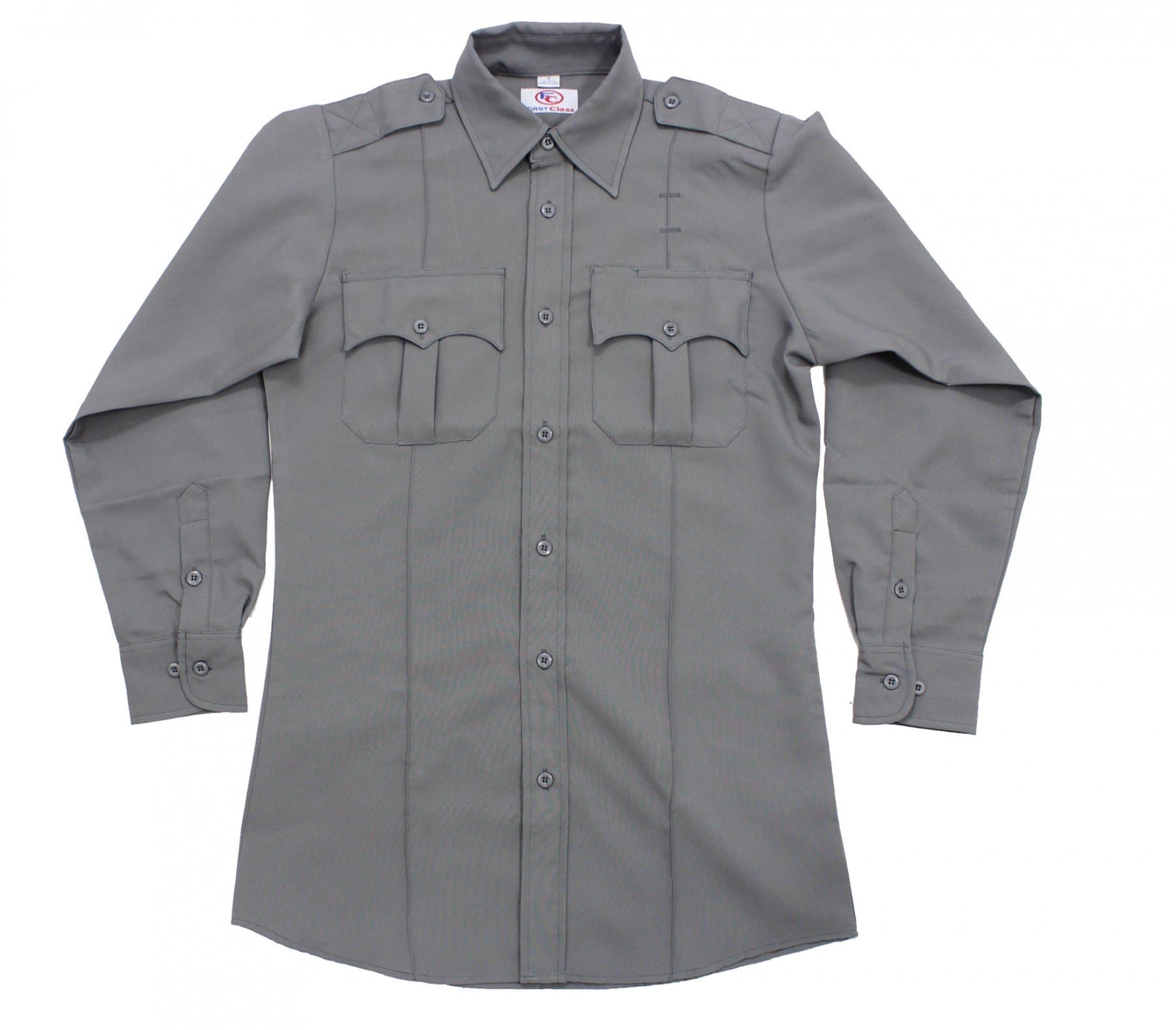 First Class 100% Polyester Long Sleeve Zippered Uniform Shirt