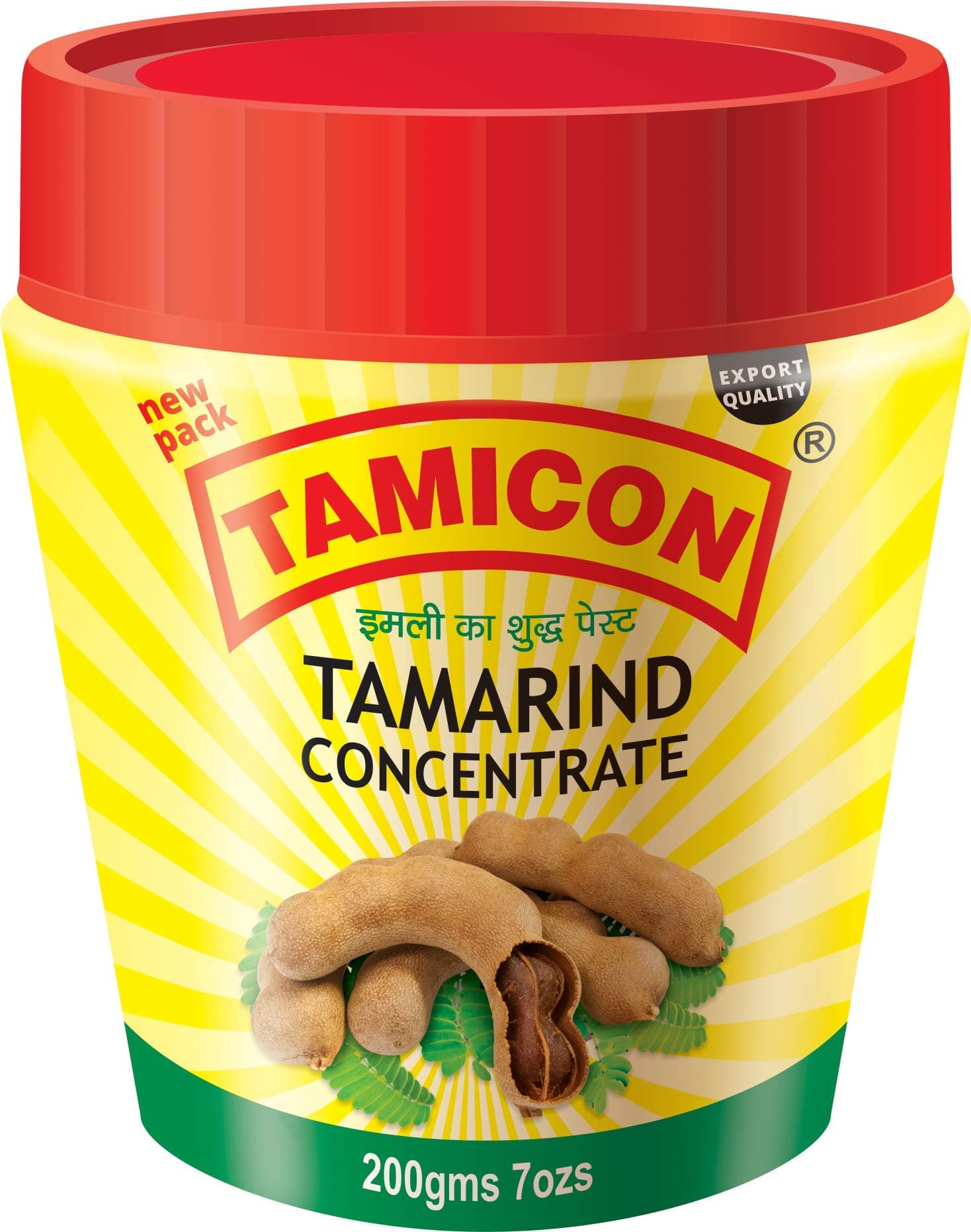 Tamicon Tamarind Concentrate | Tangy & Sour Imli Chutney | South Indian Style Paste | Ideal for Indian Curries, Thai Sauces & Kitchen Recipes | 7.05 Oz (200gm)