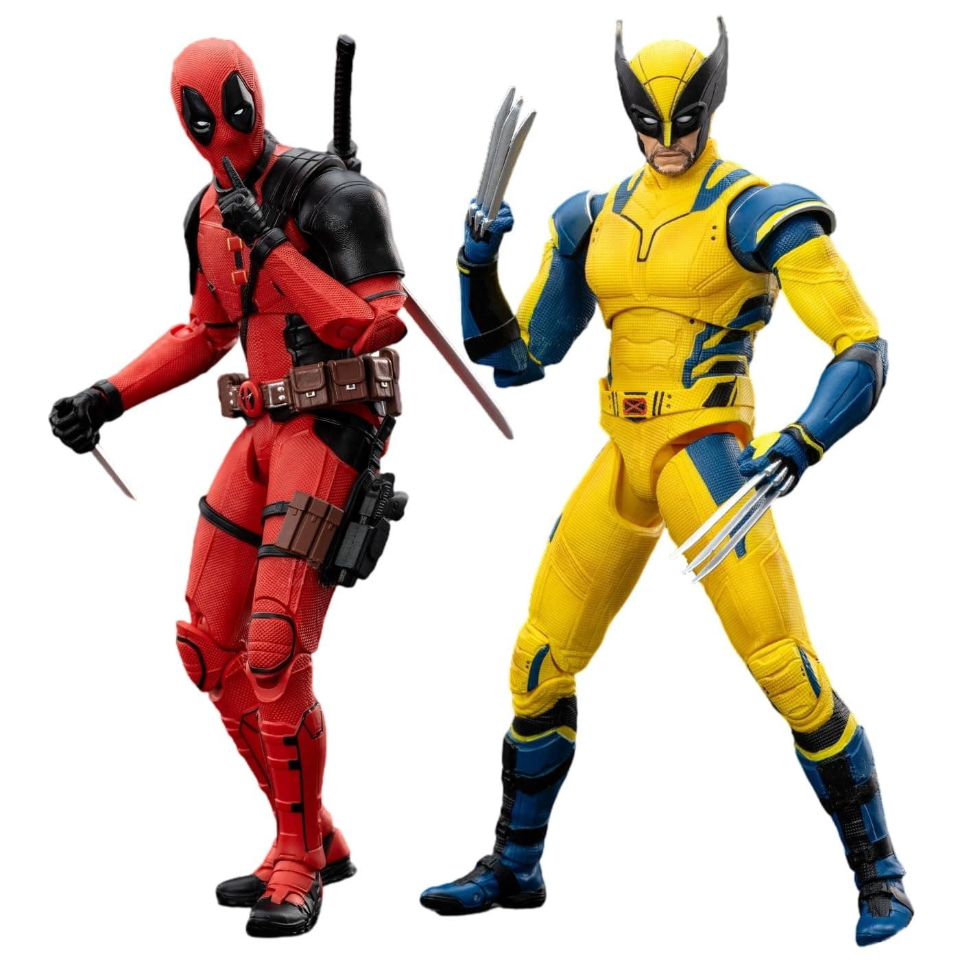 LonullyMege Wolverine and Dead Full Set 2-Pack Action Figure 7 inch 1/10 Scale Legends Series Collectable Toys with Lots of Accessories Gift(Wolverine & Dead)