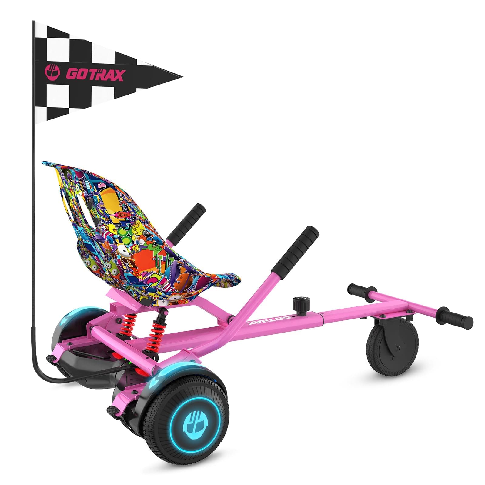 GotraxHoverboard Attachment with Rear Shock Absorption, Hoverboard Go Kart(PIN)