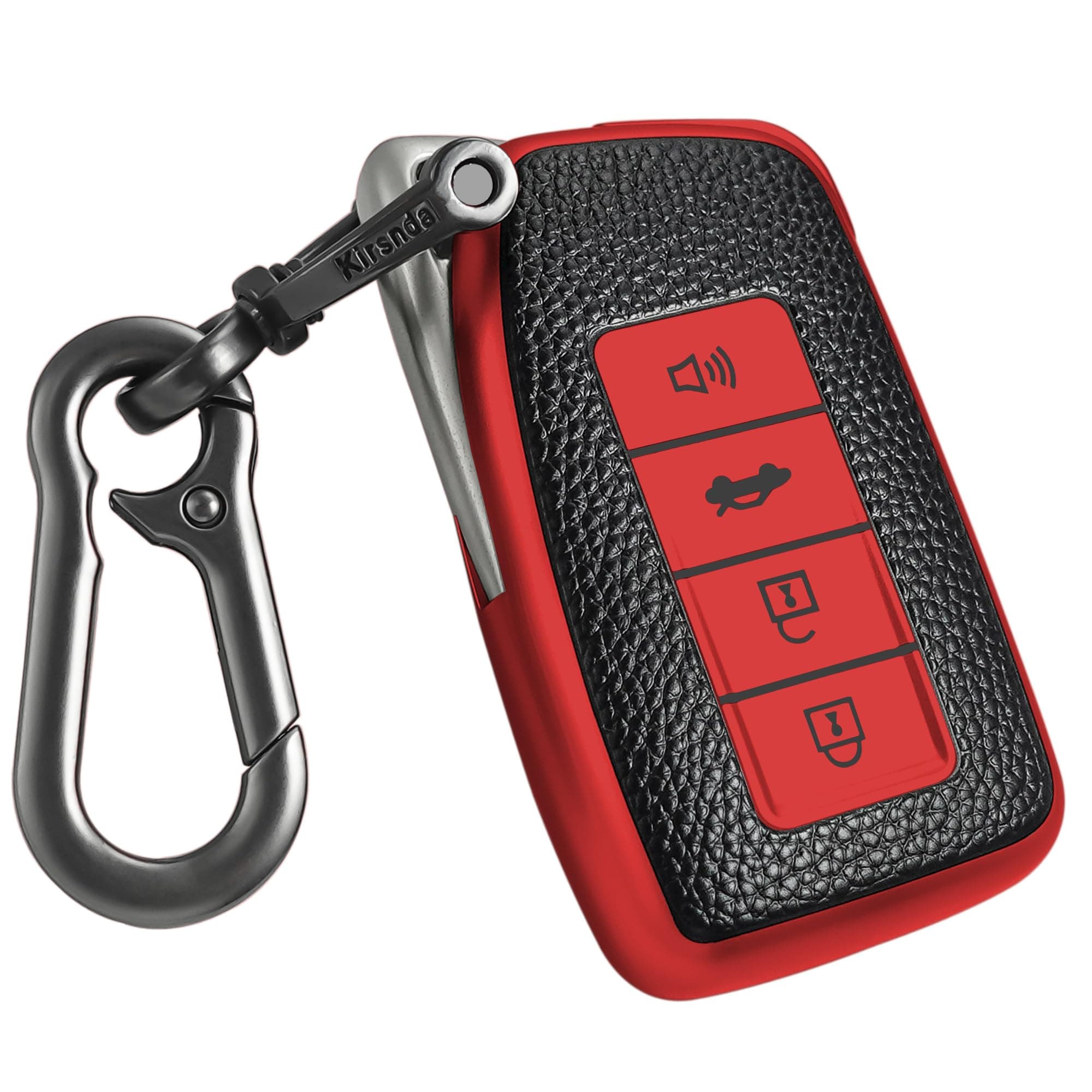 Texture Key fob Cover case Keychain Compatible with Lexus,Soft TPU Key case/Skin,4-Buttons fit ES is GS NX RX RC GX LX 570 200 250 300 350 h F Sport Remote Key Vehicle Accessories,red