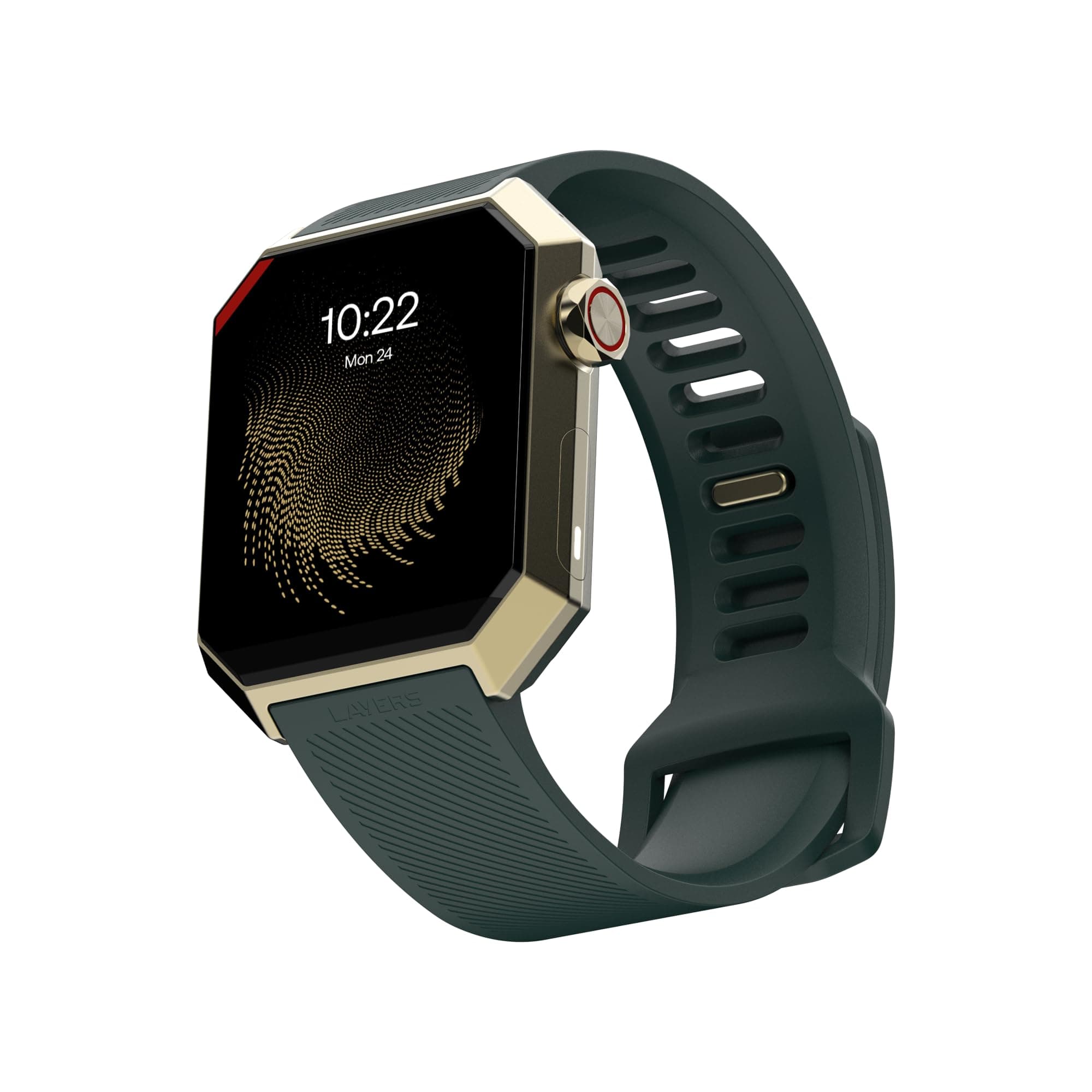 Layers Anarc Smart Watch–1.85” AMOLED Octagonal Display I Stainless Steel–Designed in London I HiSilicon Processor I 6-axis Motion Sensor I Precise Heart Rate & SpO2 Monitoring I IP68 Water Resistant