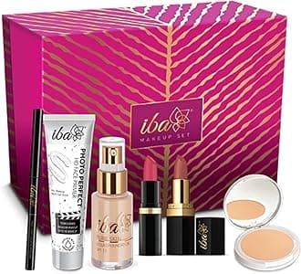 Makeup Gift Set For Women (Fair) | Foundation, Compact, Primer, Lipsticks, Kajal Long Lasting Full Coverage Bridal Kit 100% Vegan & Cruelty-Free (6 Items Combo In