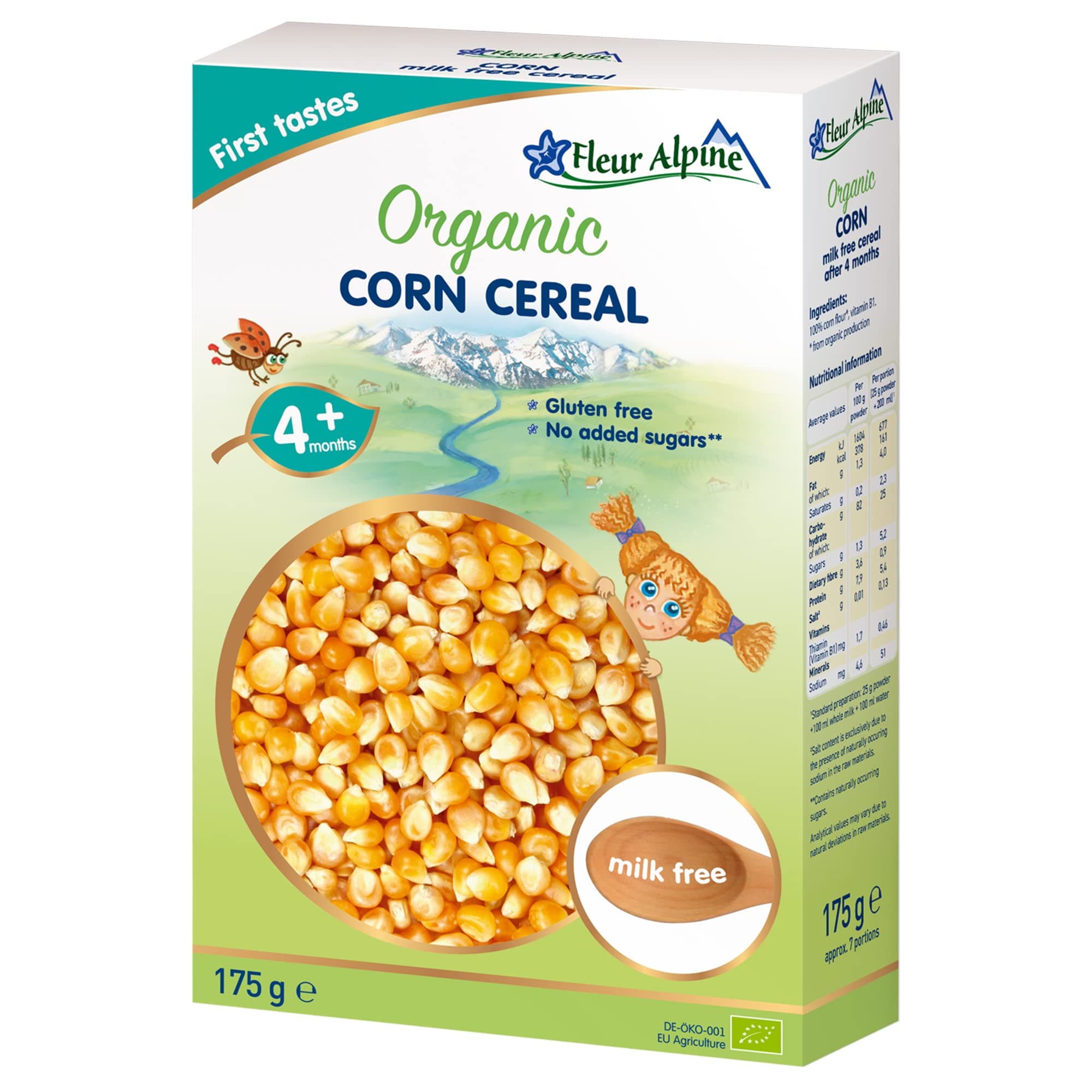 Organic CORN milk free cereal