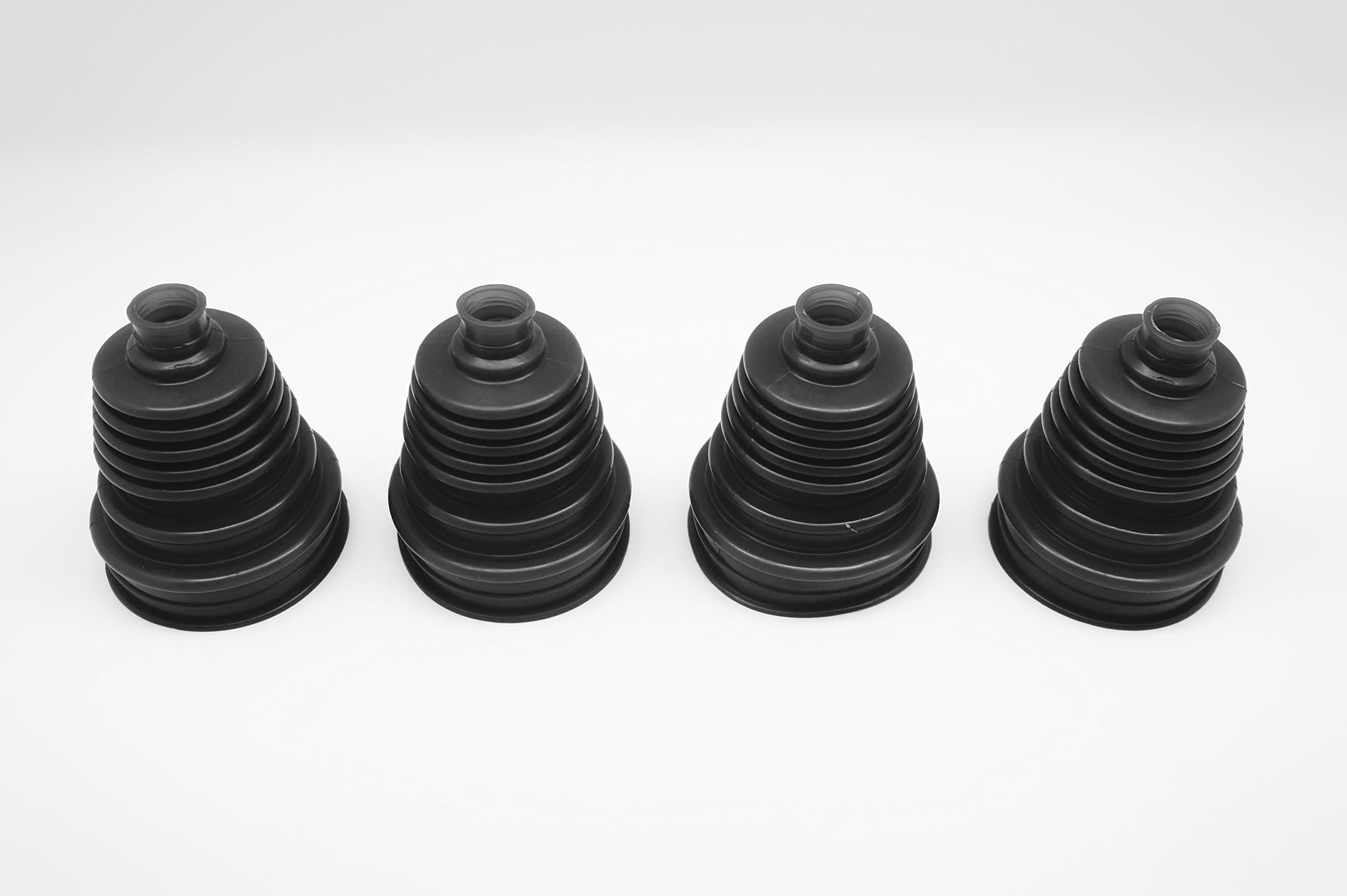 Autobahn88 Universal Silicone Constant Velocity CV Joint Boot Replacement Kit with Zip Ties (Pack of 4 Pieces) (Black)