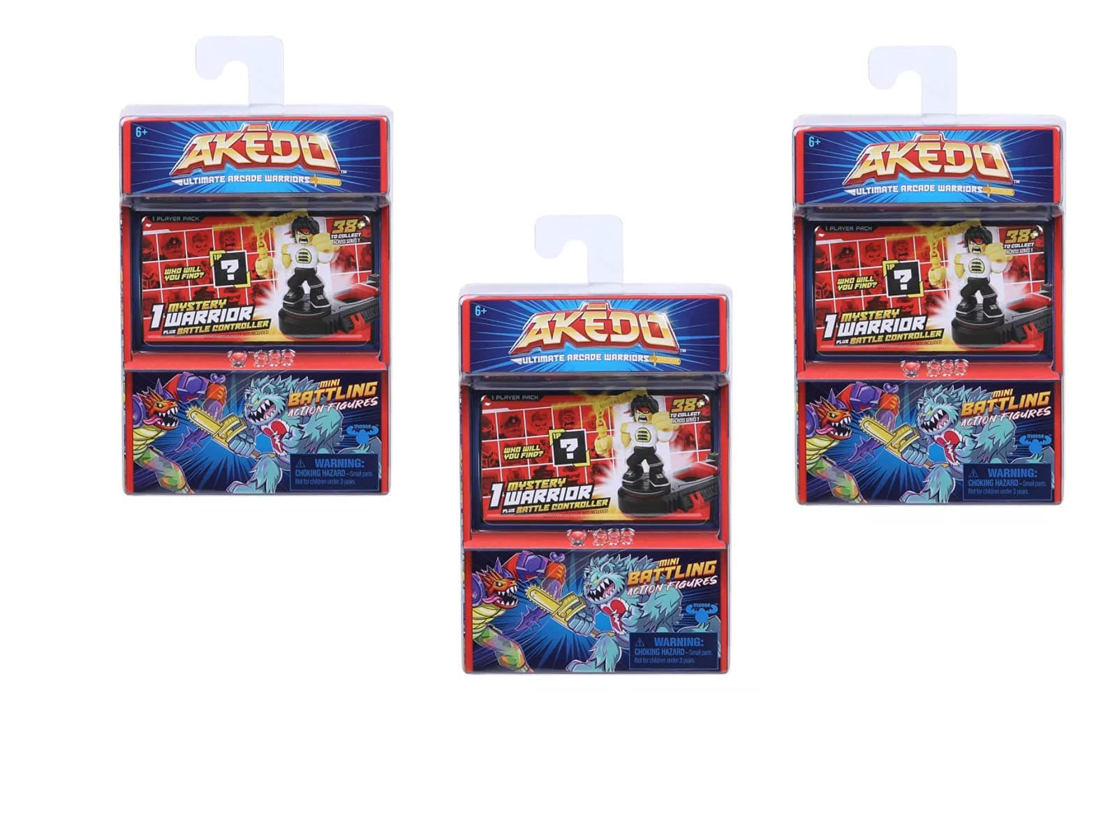 Ultimate Arcade Warriors Mystery Warrior + Battle Controller Battling Action Figures (3 Pack)