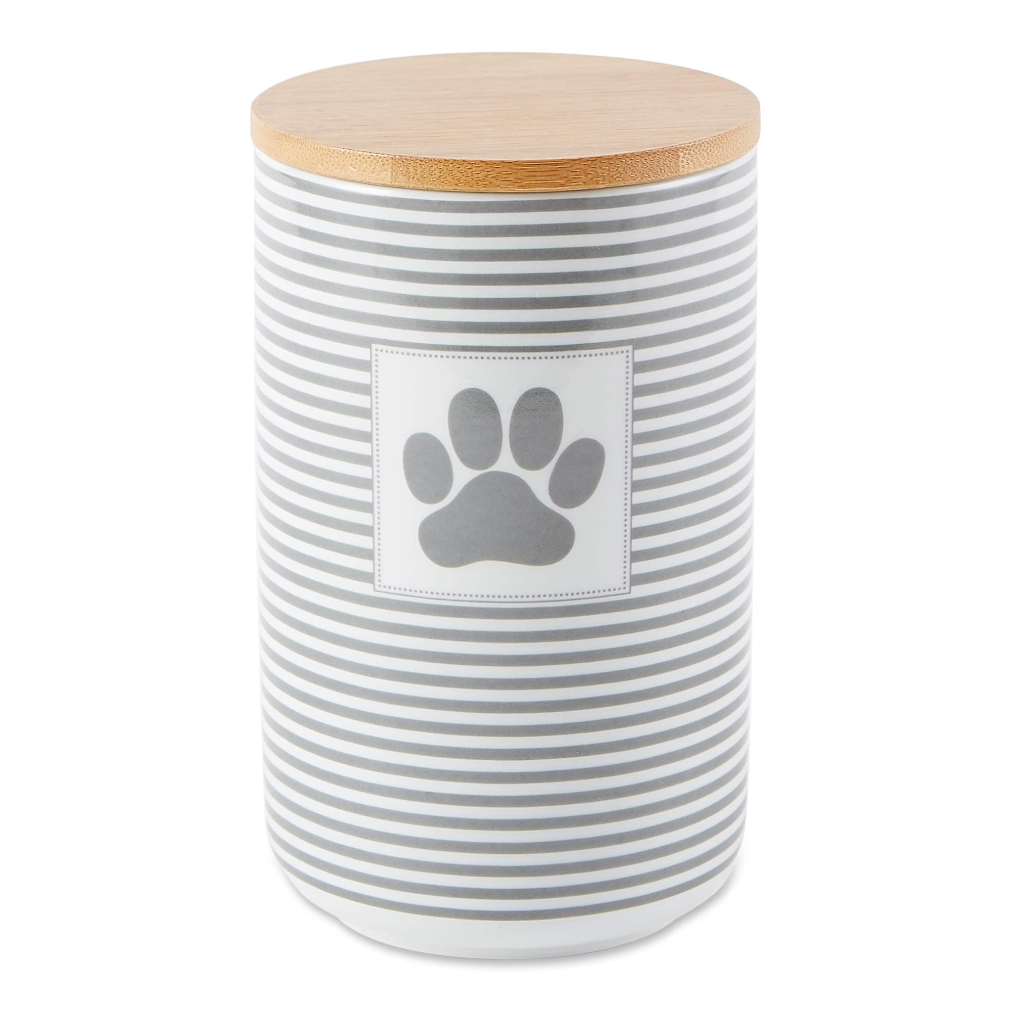Bone Dry DII Paw Patch & Stripes Ceramic Pet Collection, Gray
