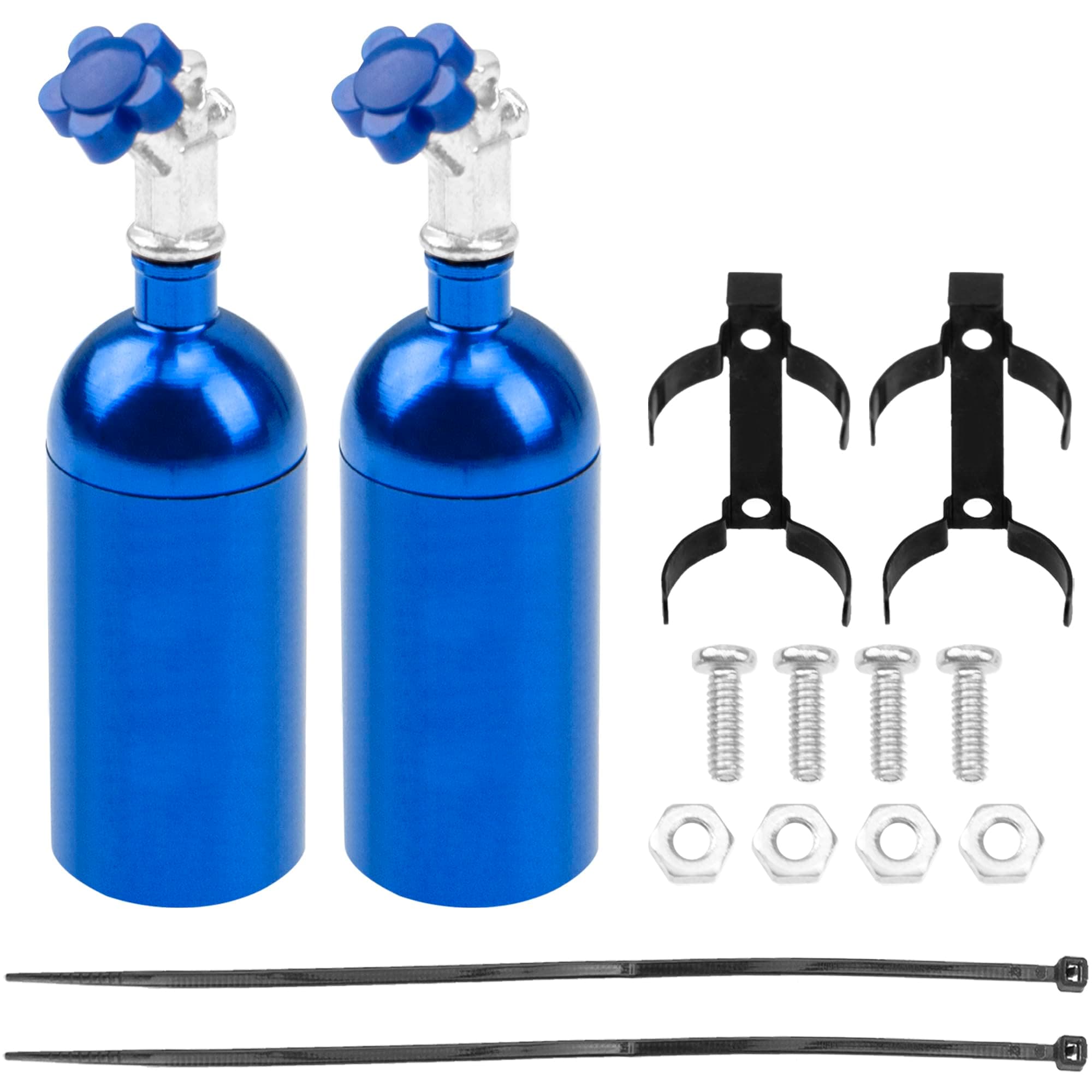 2Pack Vgoohobby Simulation Nitrogen Bottle Decoration Part Accessory Compatible with Traxxas TRX4 Axial SCX10 RC4WD Tamiya CC01 D90 90046 1/10 RC Crawler (Bue)