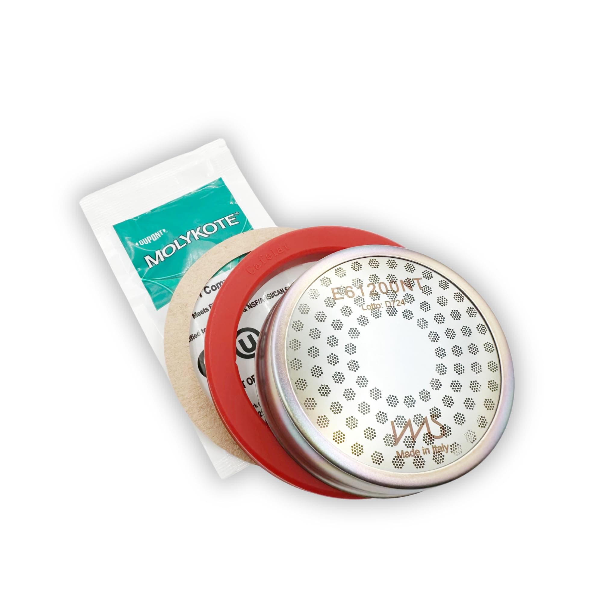 IMS Precision Shower Screen for E61 Espresso Machines. E61200NT. Nanotech. Includes Cafelat Gasket 8mm, Silicone Grease, Paper Shim