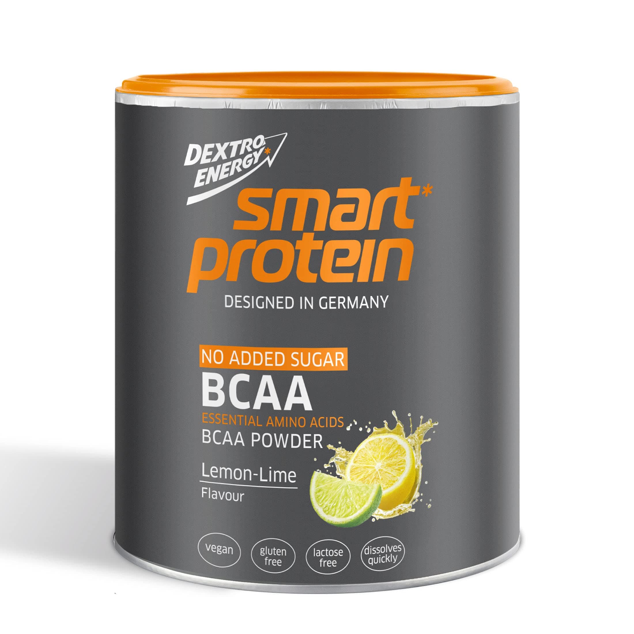 Dextro Energy Protein BCAA I 3333 mg BCAAS per Serving I BCAA Amino Acids I 2:1:1 Ratio I VEGAN I Lemon & Lime I Powder & Hydration Drink I For Training and Recovery