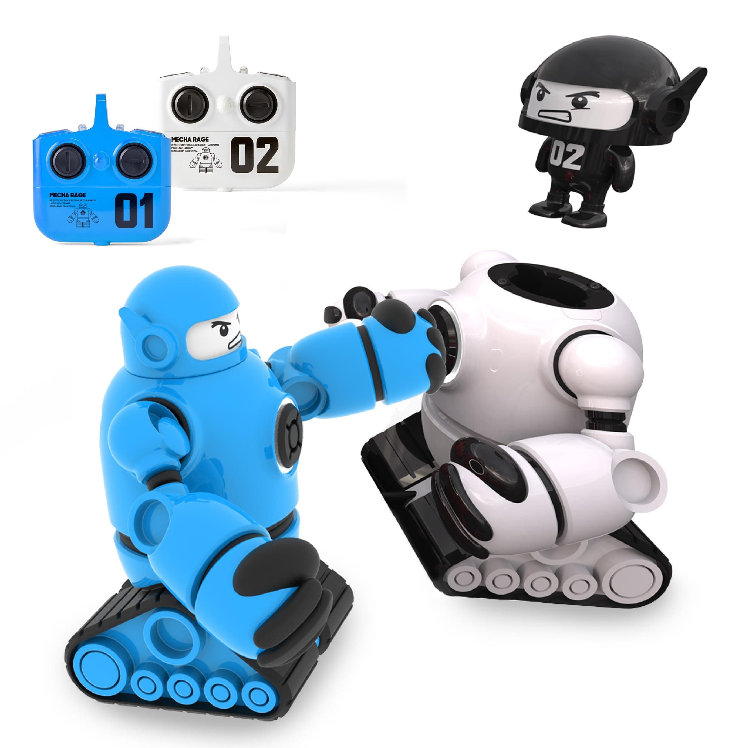 Mecha Rivals Remote Control Battle Robots, Two-Player Wireless Fighting Set with Lights and Sounds