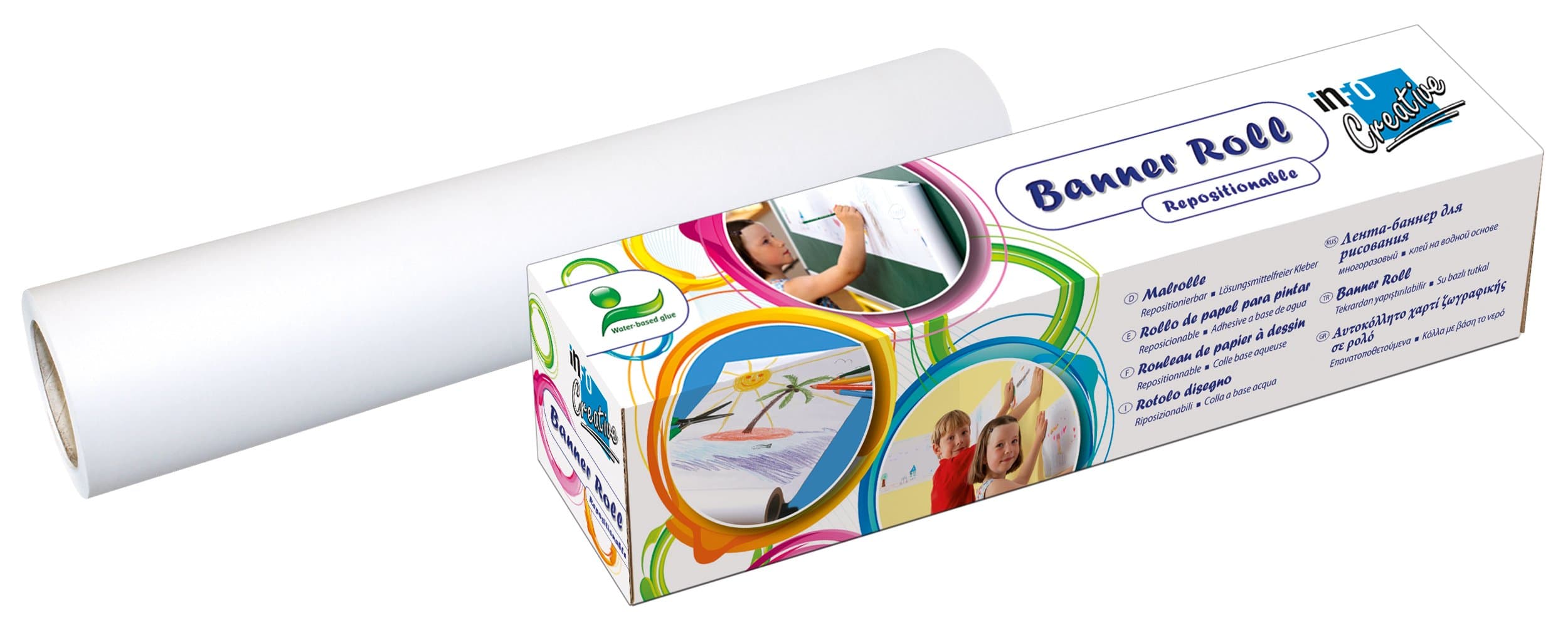 Global NotesInfo Creative 8711 08 Drawing Roll 300 mm x 12.2 m White