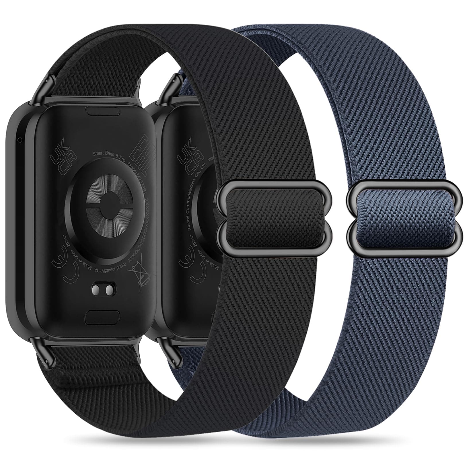 2 Pack Nylon Strap Compatible with Xiaomi Mi Band 8 Pro/Redmi Watch 4, Quick Release Replacement Sports Watch Strap, Soft Watch Strap Replacement for Men and Women