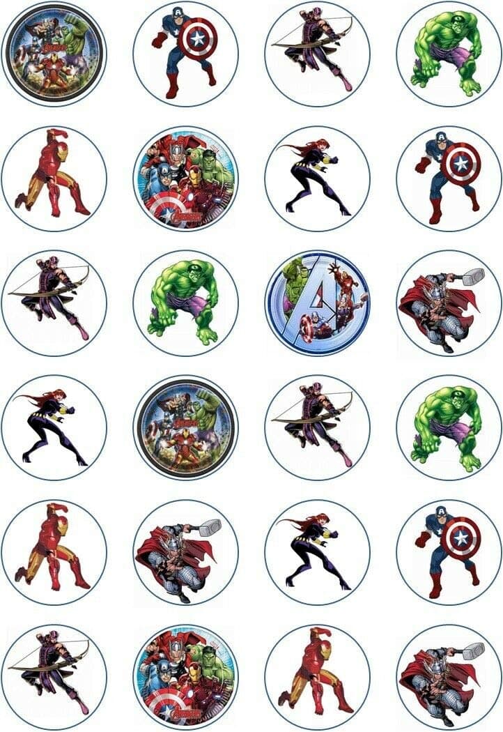 UES Cupcake Toppers (Avengers)