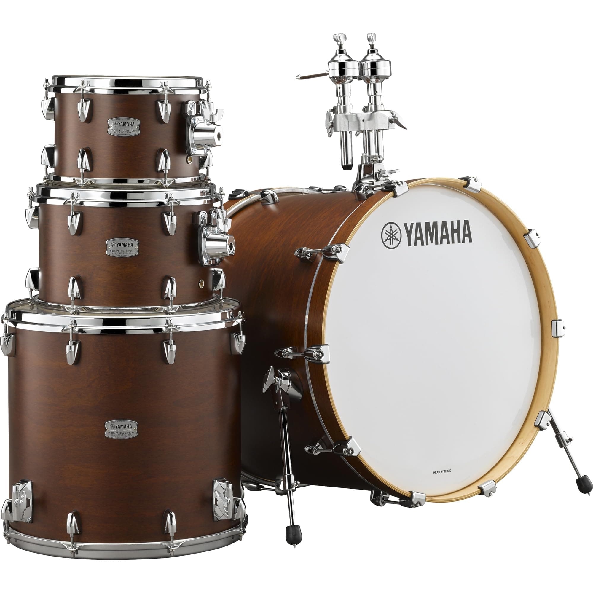 Yamaha Tour Custom Maple 4pc Standard Shell Pack, Chocolate Satin