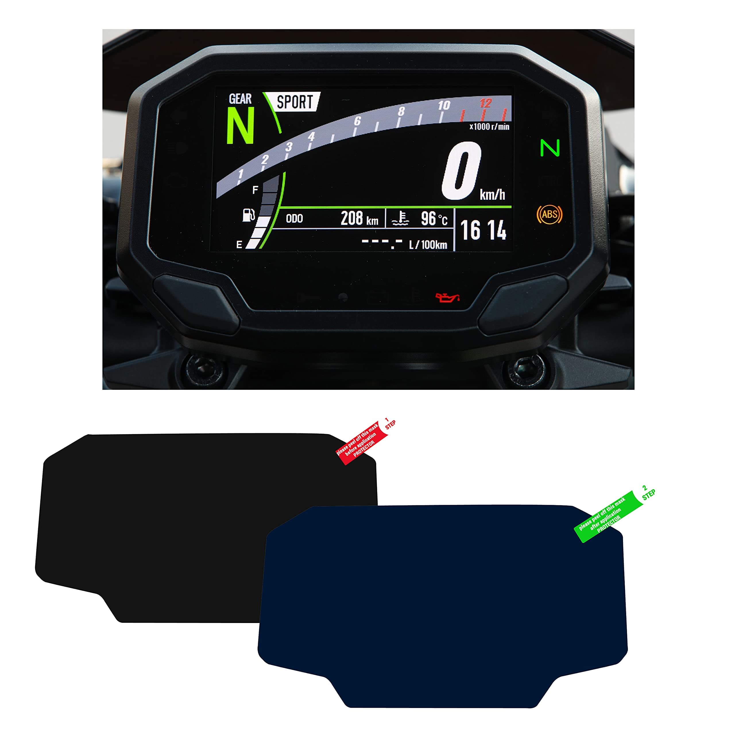 NIKAVI SMSG20 Speedo Meter Screen Protector Scratch Guard Compatible for - Kawasaki 20-21 Ninja 1000SX,650, 10R, 10RR, Z650, Z900, ZH25U