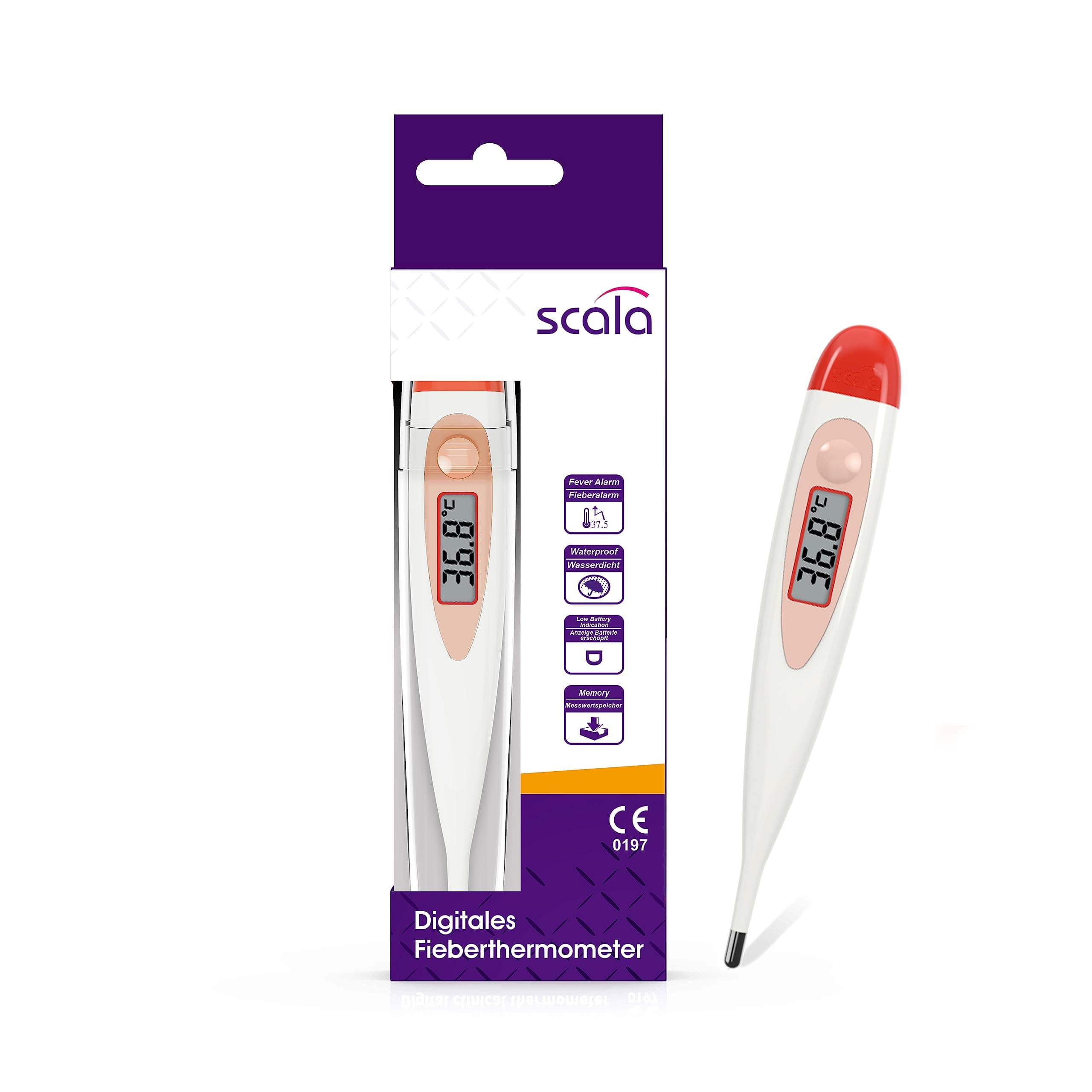 Scala Digital Body Thermometer SC 17 Red
