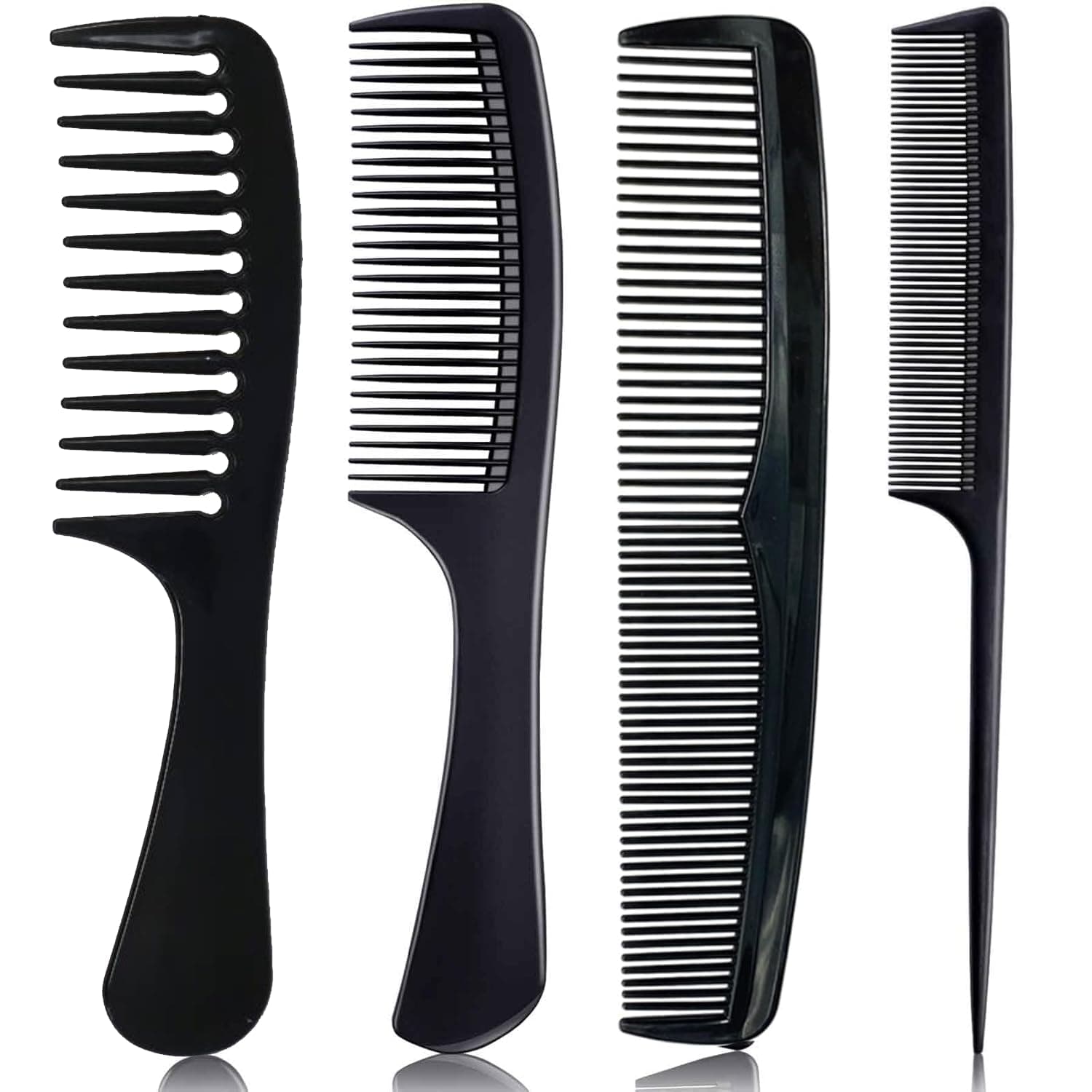 4 Pcs Hair Combs Set, Fine Pro Tail Combs, Salon Hair Styling Tools Hair Stylist Accessories Daily Use Strong Durable Anti Static for Men Woman