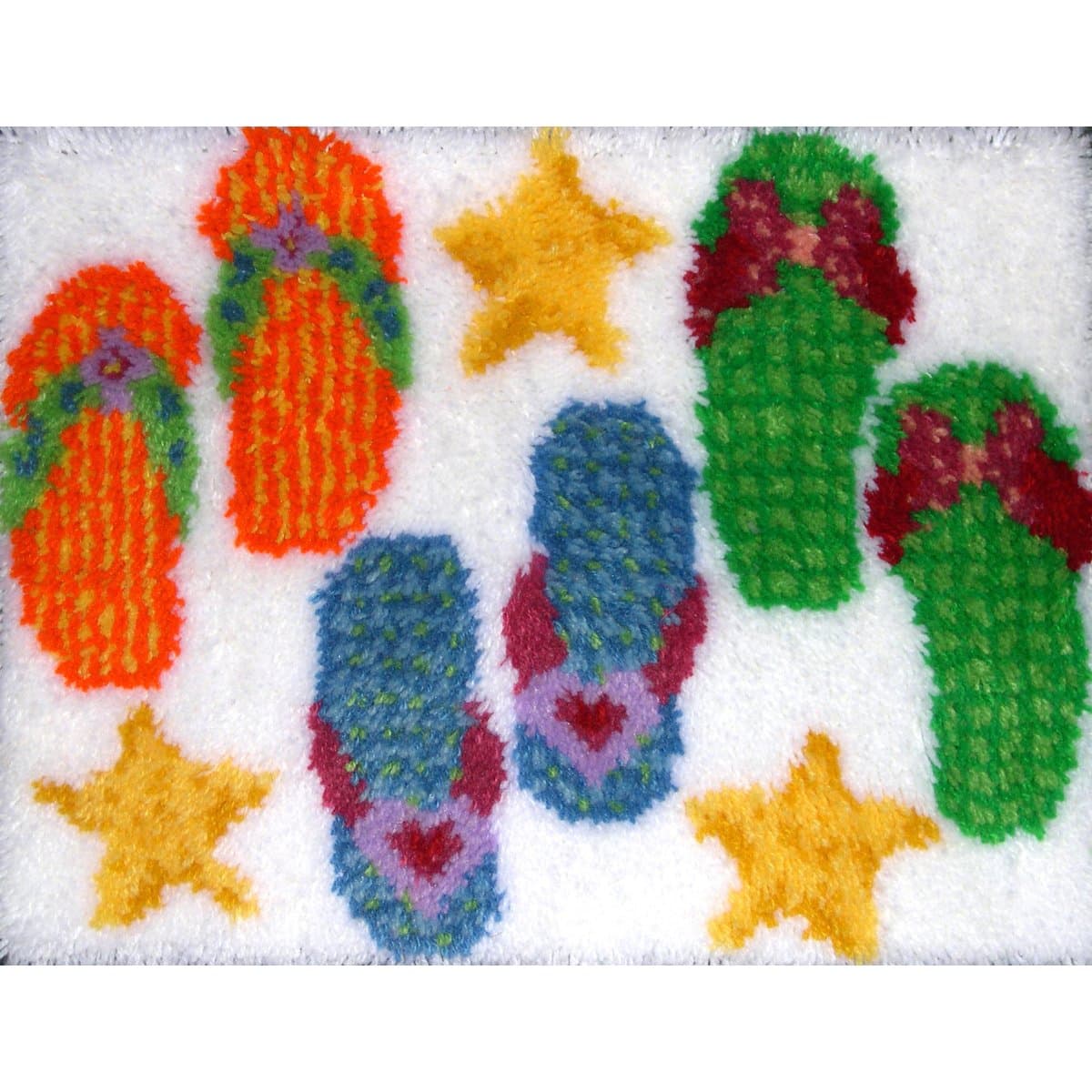 MCG Textiles 37753 Flip Flops Latch Hook Rug Kit