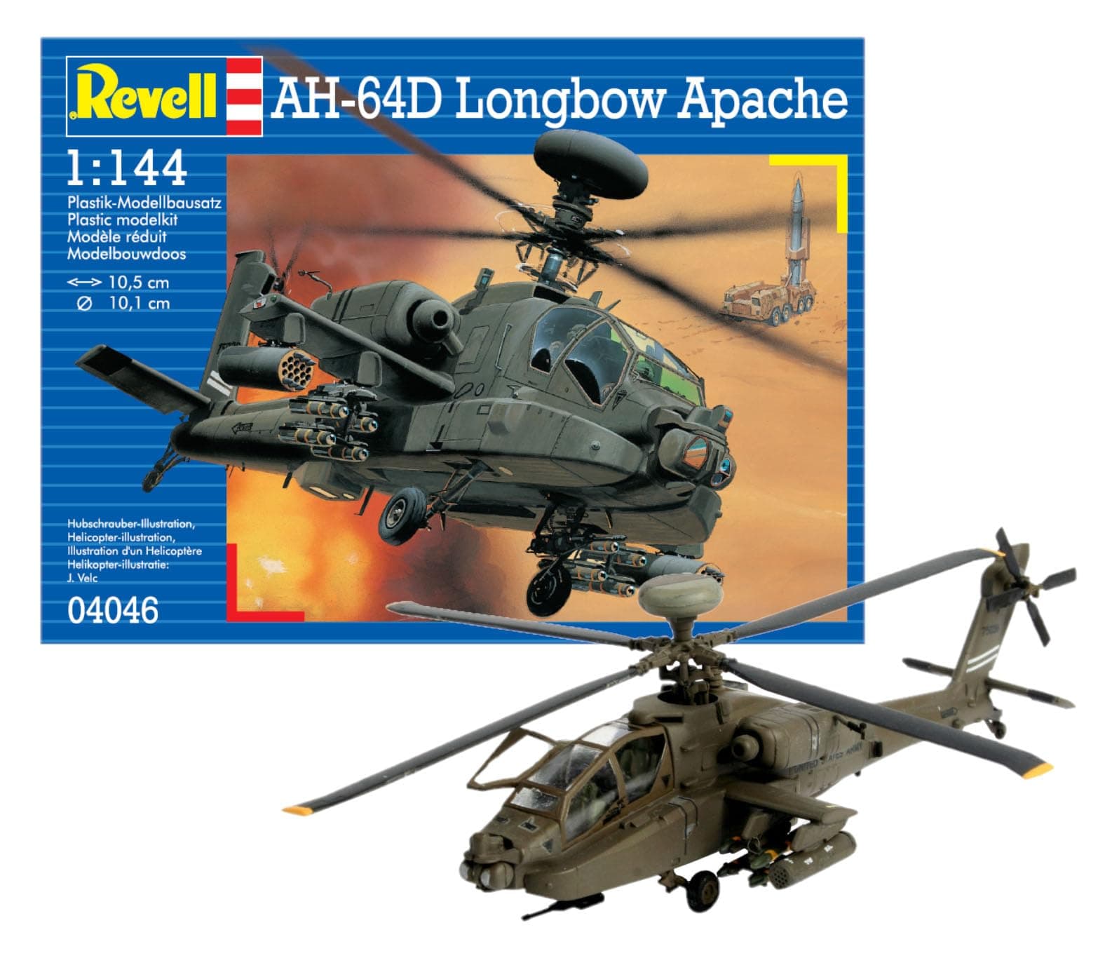 Revell - 4046 - Maquette - Ah-64D Longbow Apache - Echelle 1:144