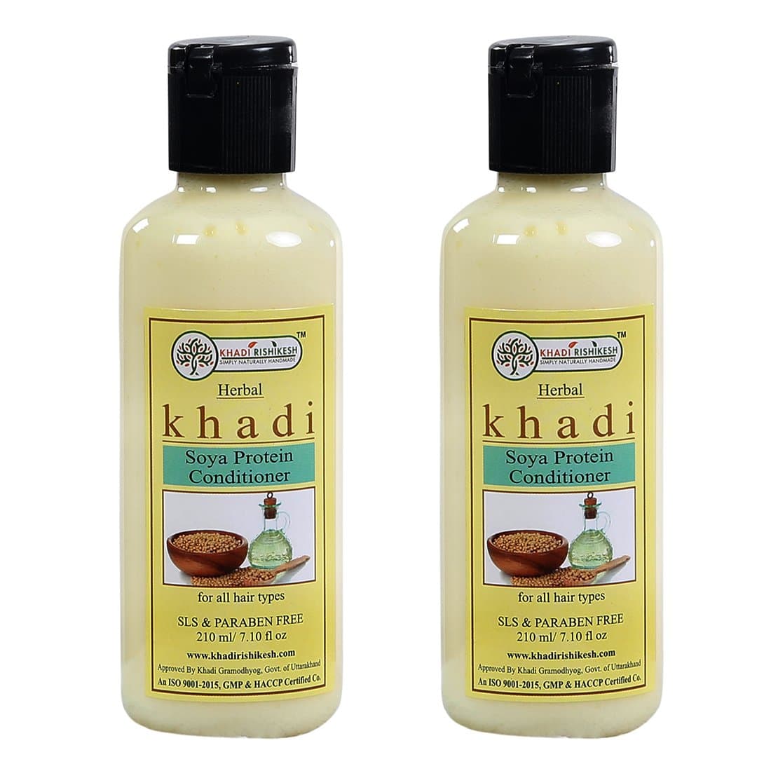 Khadi Rishikesh Herbal Soya Protein Hair Conditioner combo set pack of 2 x 210 ml (420 ml) WITH NAILCUTTER FREE
