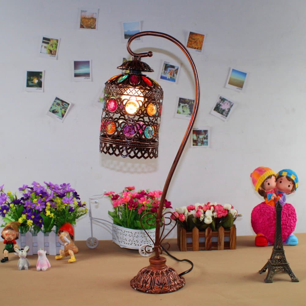 European classical and creative table lamp/Bedroom bedside Decorative table lamp /Living room lamps/Floor dimmer table lamp-push button switch