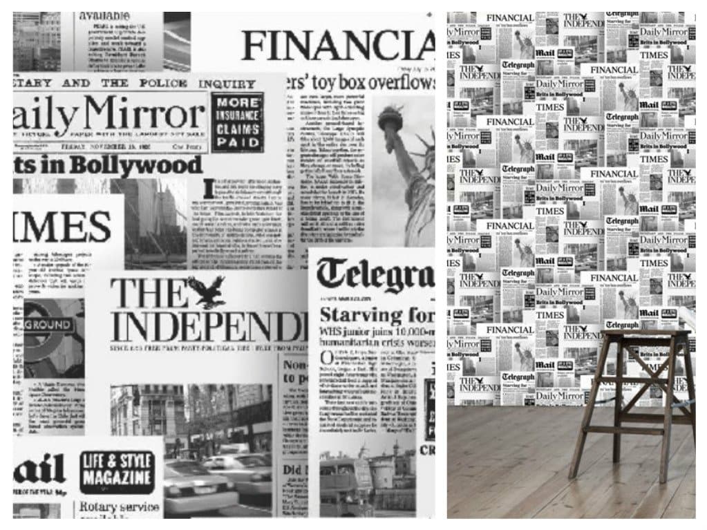 Illusion Newspaper Wallpaper 20600