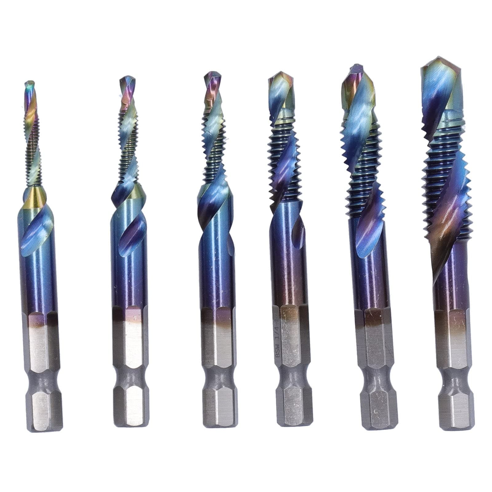 Tap Drill Bit, High Hardness Tap Bit Set Blue Widely Use High Speed Steel for Drilling for Home Improvement for Tapping