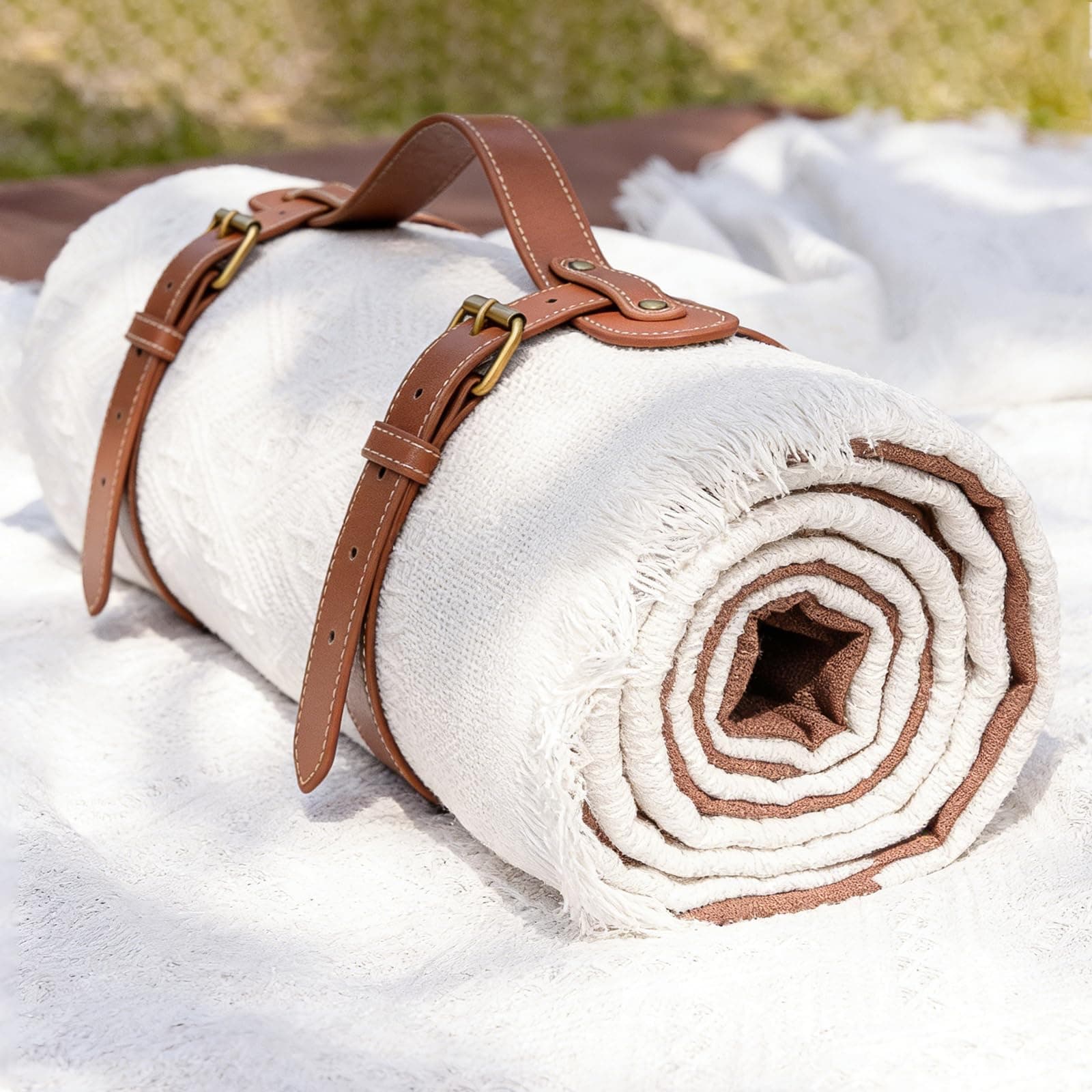 Picnic Blankets, 2 in1 Double Layer Waterproof Mat + Blanket, Foldable Beach Mat,Outdoor Blanket, Portable Camping Blanket, Extra Large Beach Mat, for Camping Park Beach Grass