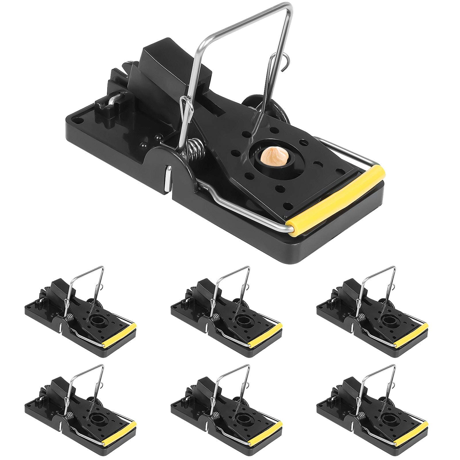 FENRIR Mouse Trap, Reusable Snap Traps, Mice Traps That Work Killer Easy to Bait, Humane Mouse Traps for Indoors and Outdoors,6 Pack