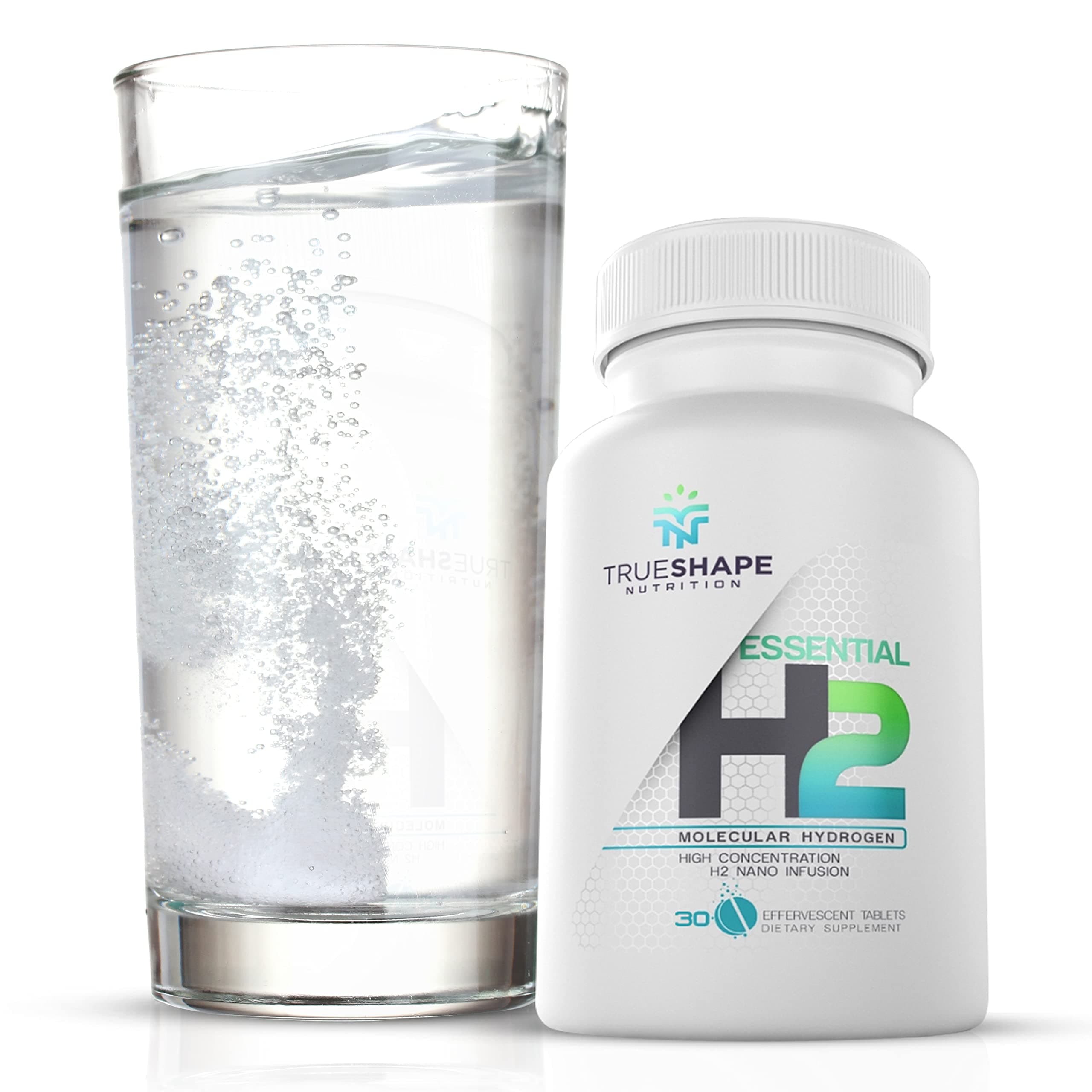 Essential H2 Fizzy Molecular Hydrogen Tablets for Water Nutritional Supplement (Unflavored, 30 Servings)