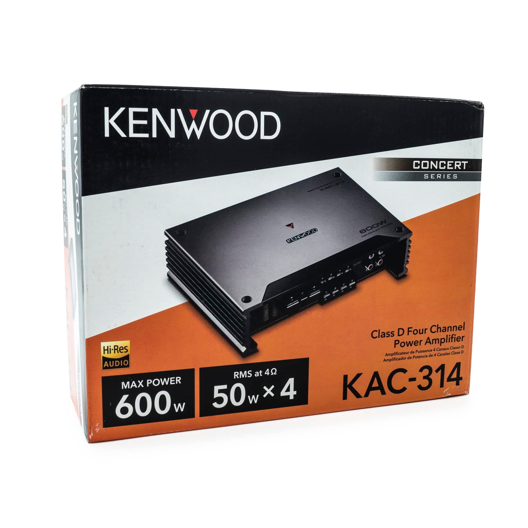 Kenwood KAC-314 Class D Multichannel Amplifier with Variable Crossovers (Certified Refurbished)