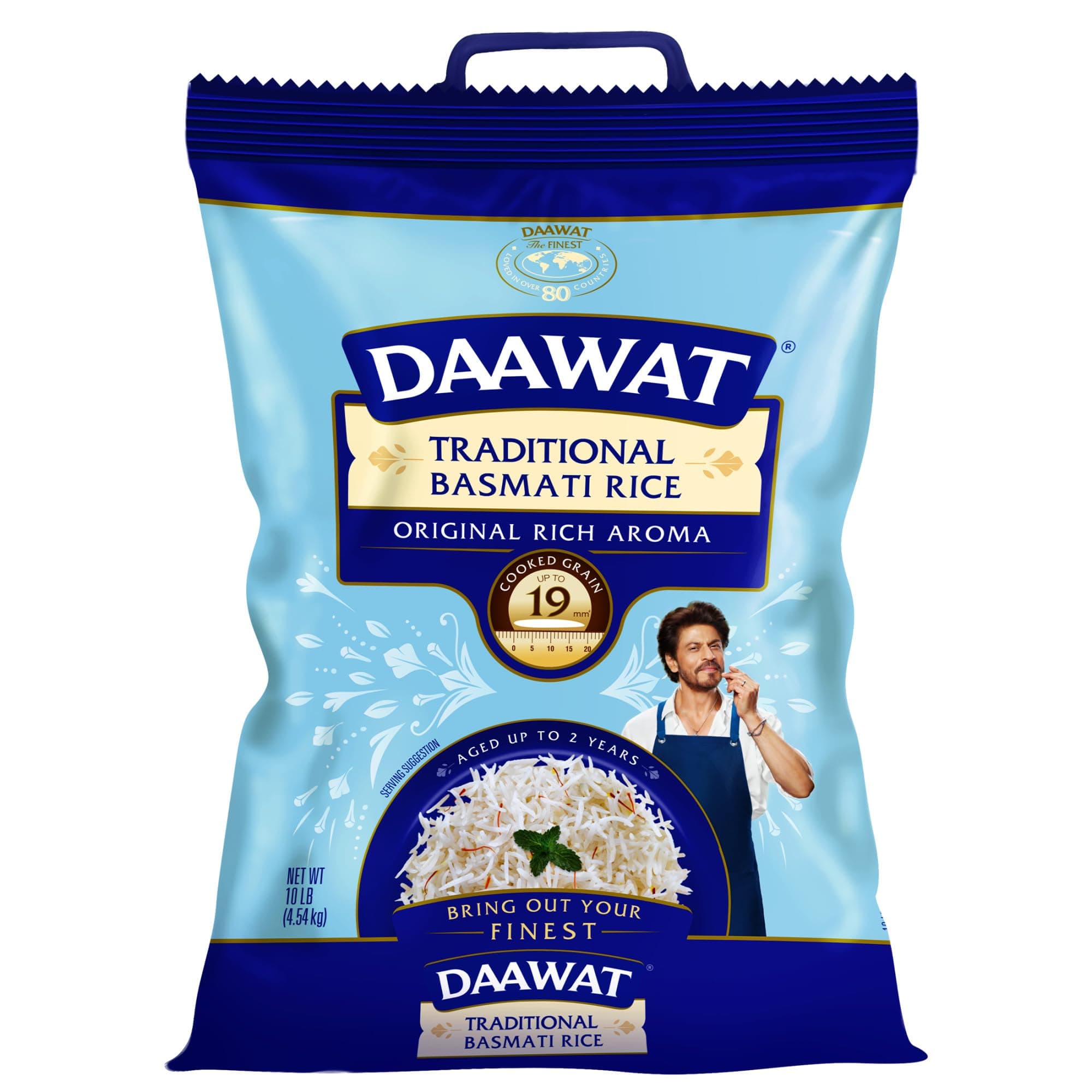 Daawat Traditional Basmati Rice - Authentic Extra Long Grain White Rice, 10 lb Bag