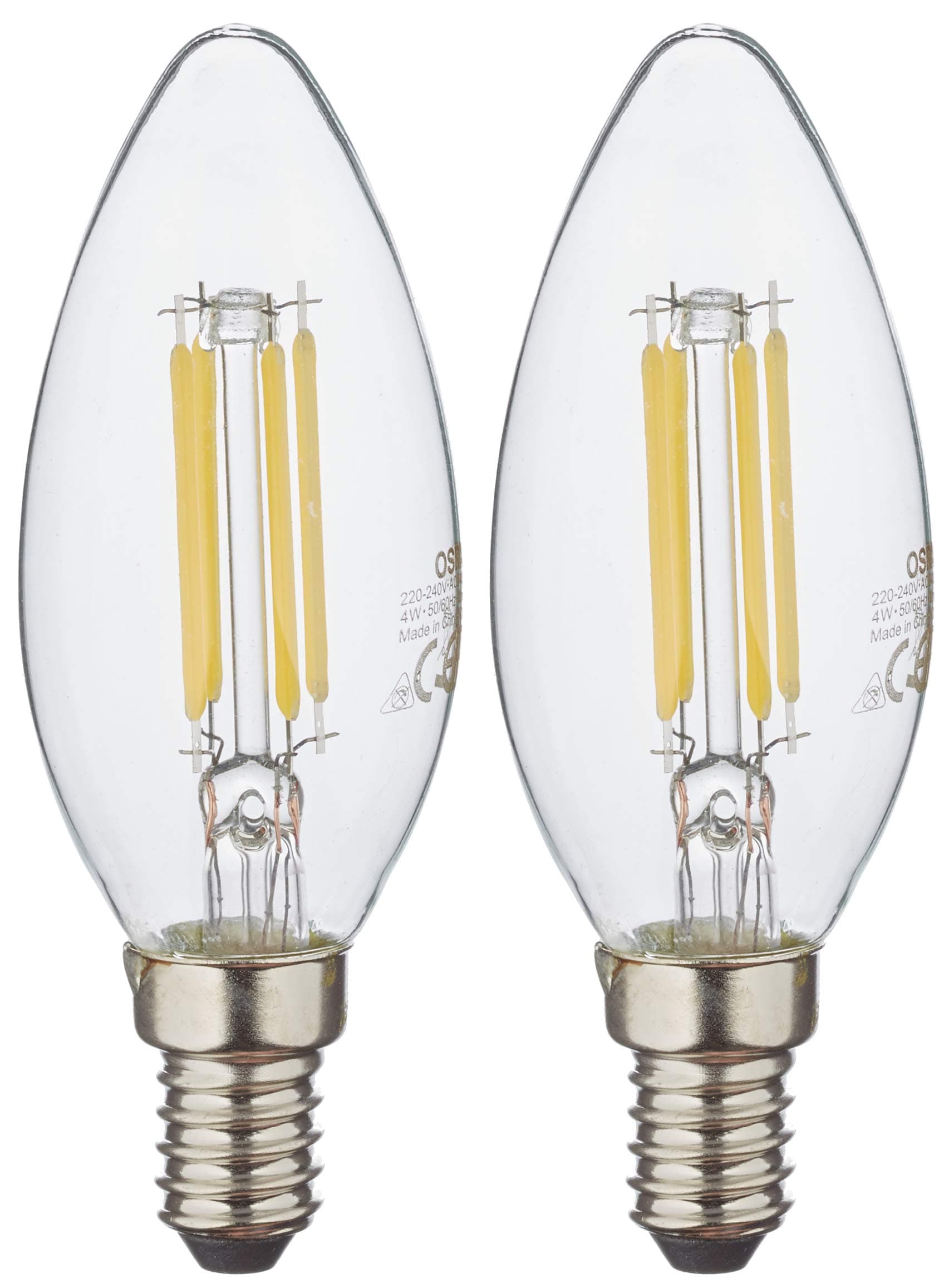 Osram LED Lamp | Base: E14 | Cool White | 4000 K | 4 W | Replacement for 40 W | LED Retrofit CLASSIC B, Double-Pack, [Energy Class E]