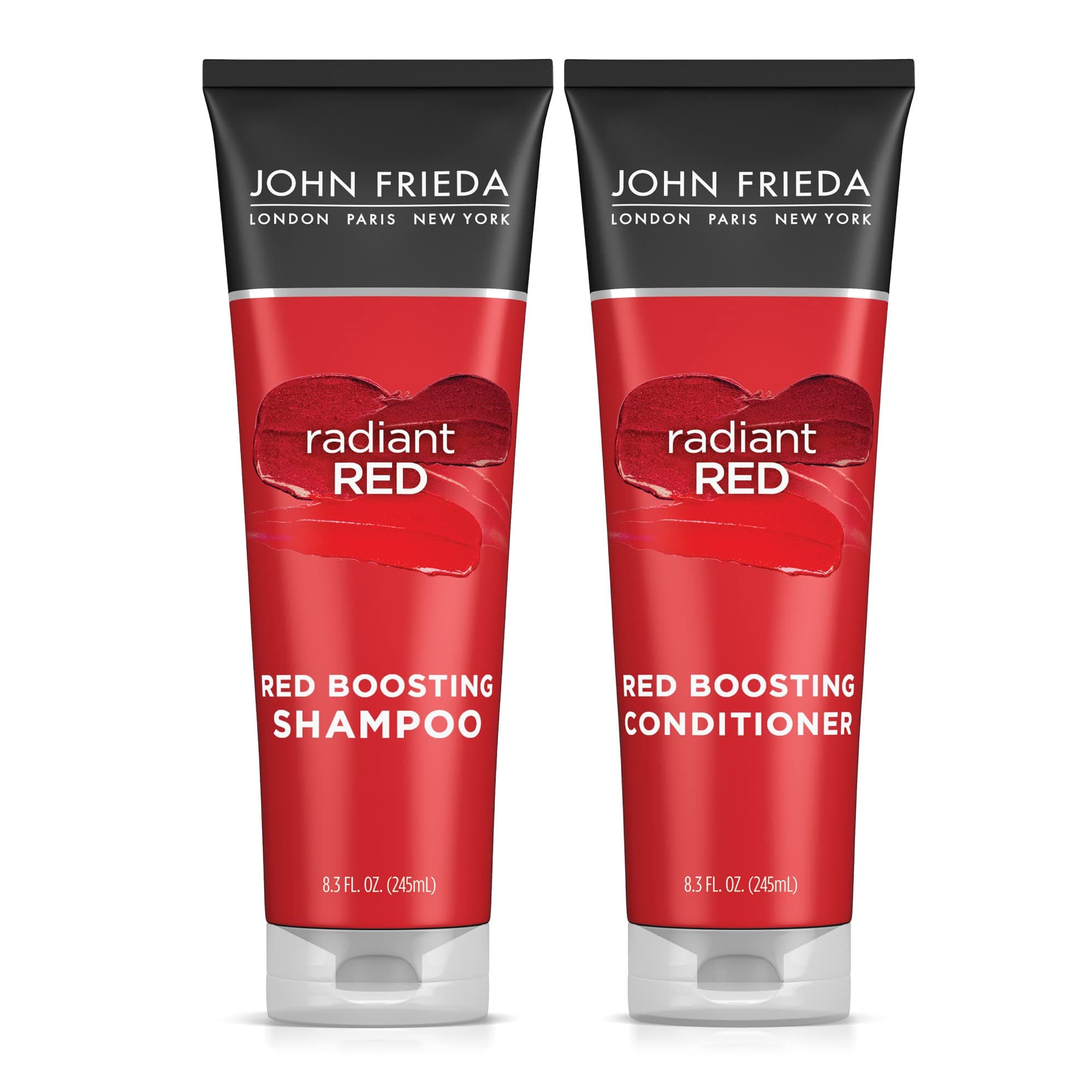 John Frieda Red Enhancing Shampoo & Conditioner Bundle, Radiant Red Hair Care for Redheads, Helps Enhance Shades, Pomegranate & Vitamin E