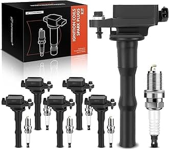 A-Premium Set of 6 Ignition Coil Pack and Iridium Spark Plugs Compatible with Toyota Avalon 1995, Camry 1994-1995 & Lexus ES300 1994-1995 V6 3.0L