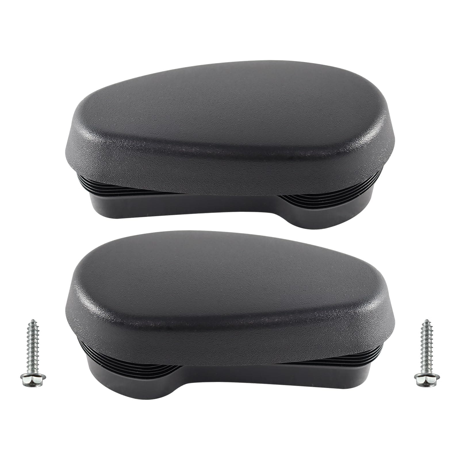 Tubular Side Steps Bars End Caps Replacement Set Compatible with 2009-2022 Do-dge Ram ; Replacement for 68044463AB 68044463AC