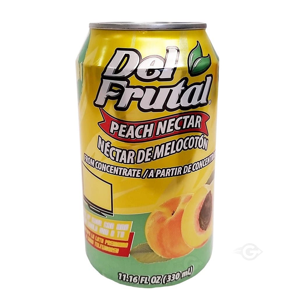 Del Frutal Peach Nectar 11.16 oz - Sabor Melocoton (Pack of 12)