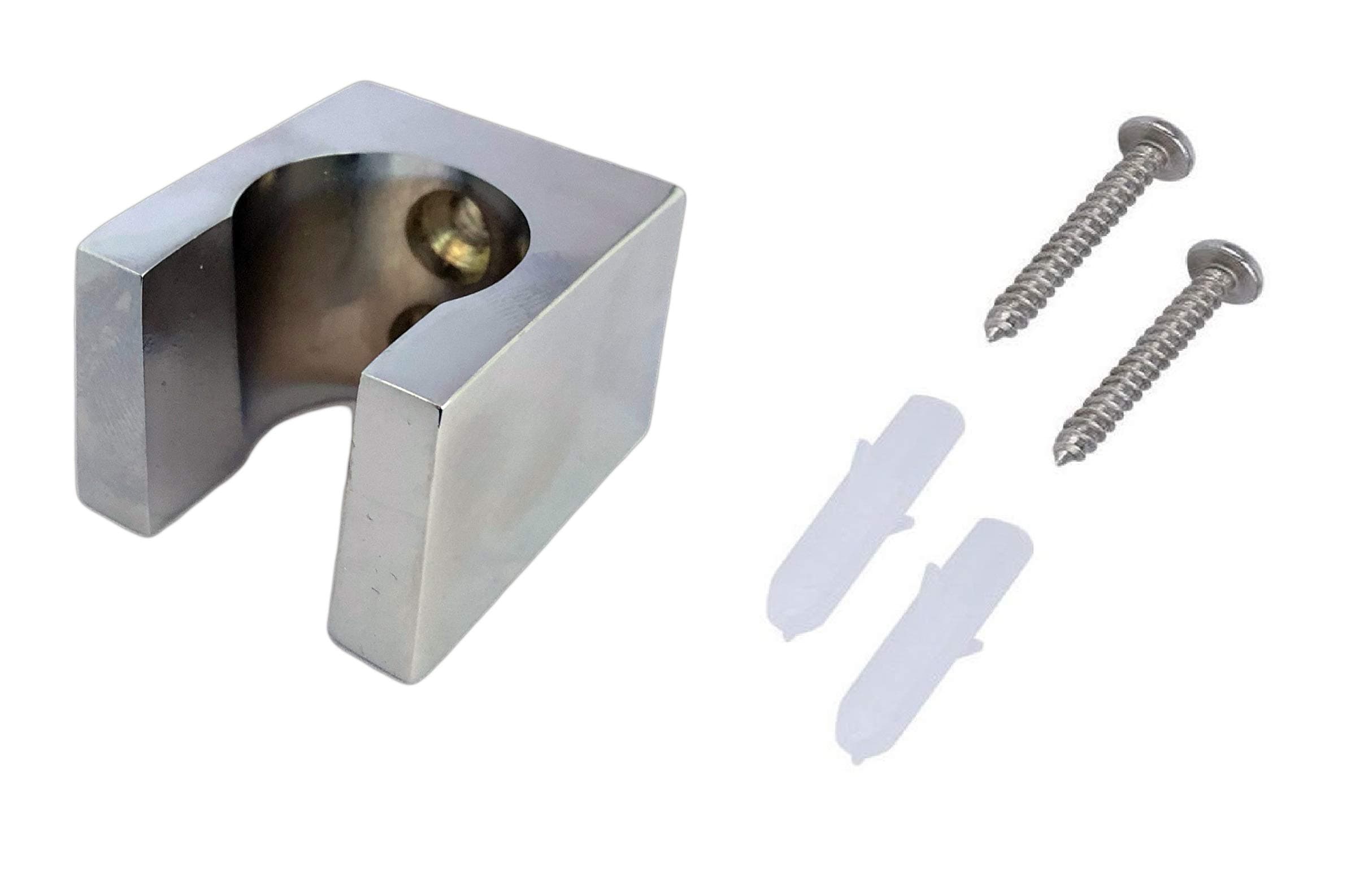 IMPODA Solid Aluminium Wall Hook for Faucet, Chrome Plated, Chrome Finish