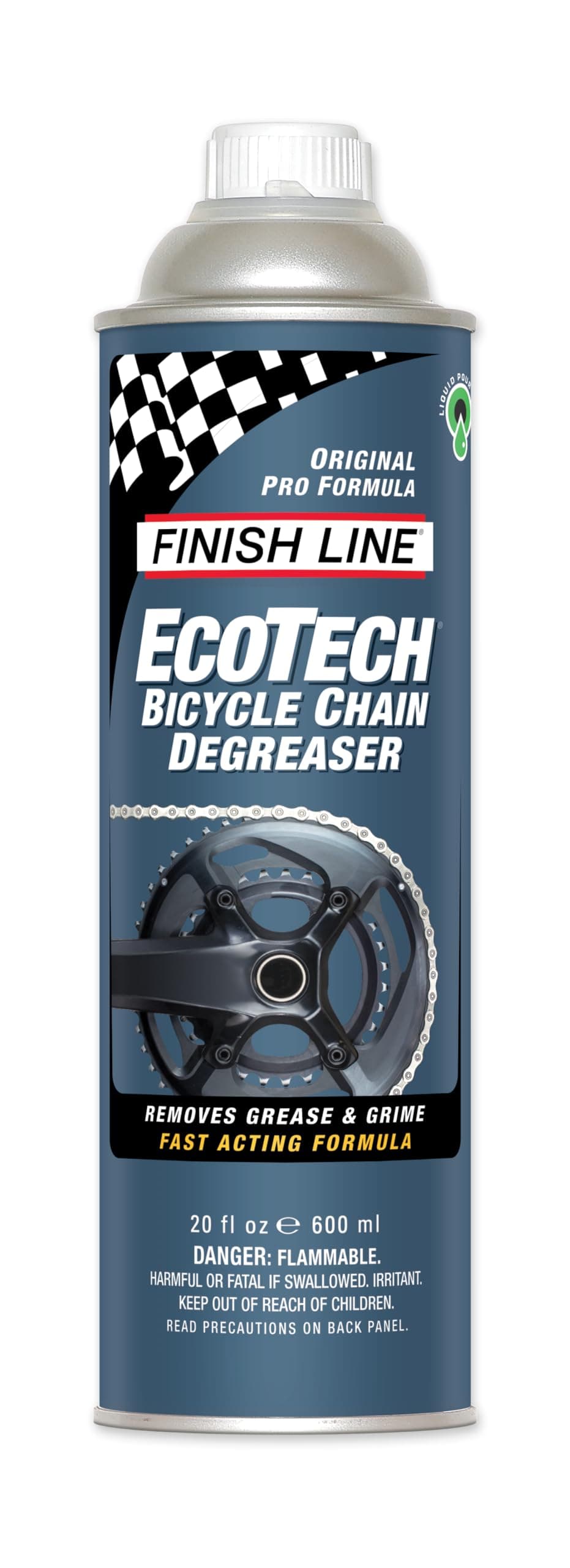 EcoTech Bicycle Degreaser for Bikes, Biodegradable Soy-Based Cleaner for Chains, Gears, and Components, Safe on Rubber, Plastic, and Painted Surfaces, For Tough Grease - 20oz - Pour Can